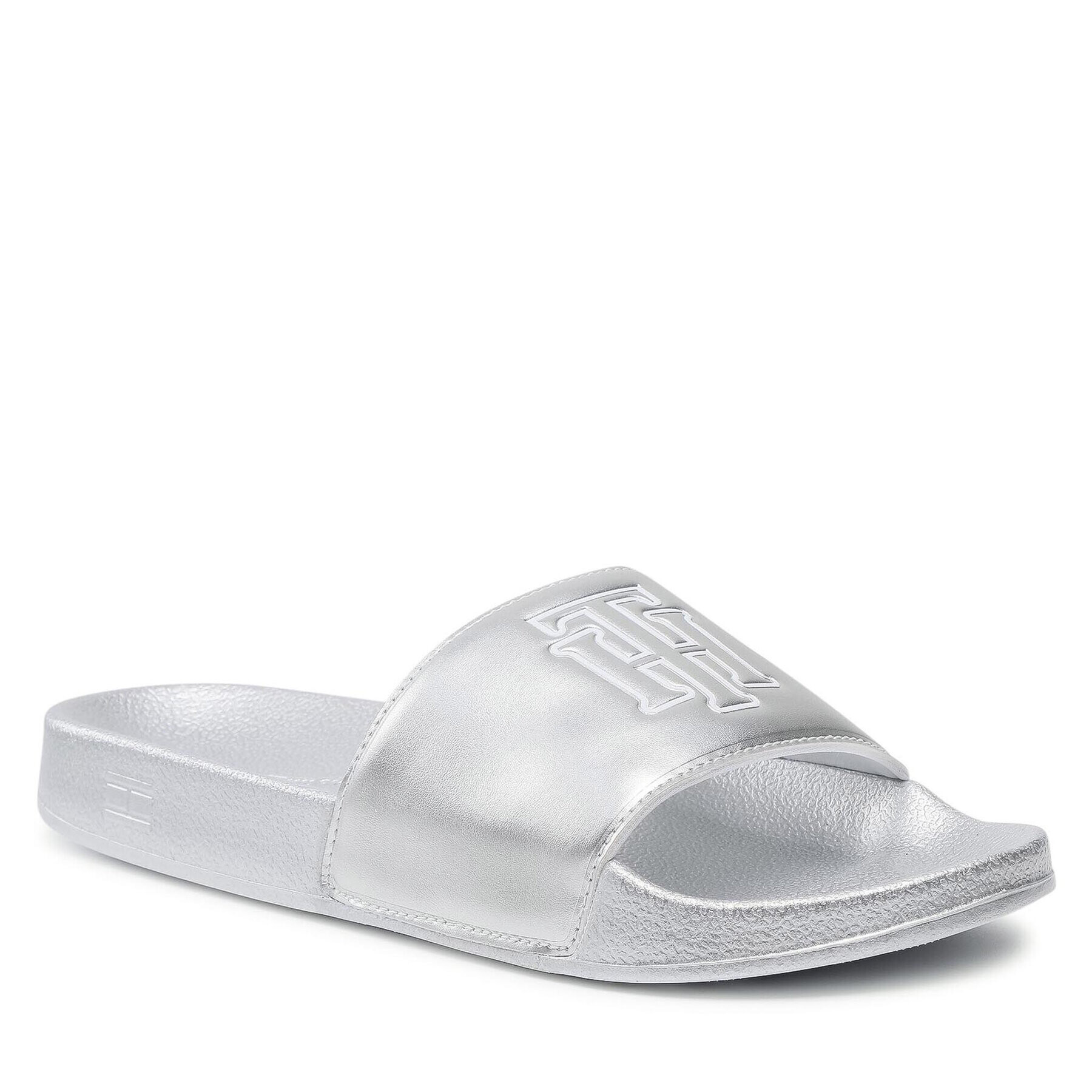 Tommy Hilfiger Чехли Monogram Metallic Pool Slide FW0FW05759 Сребрист - Pepit.bg