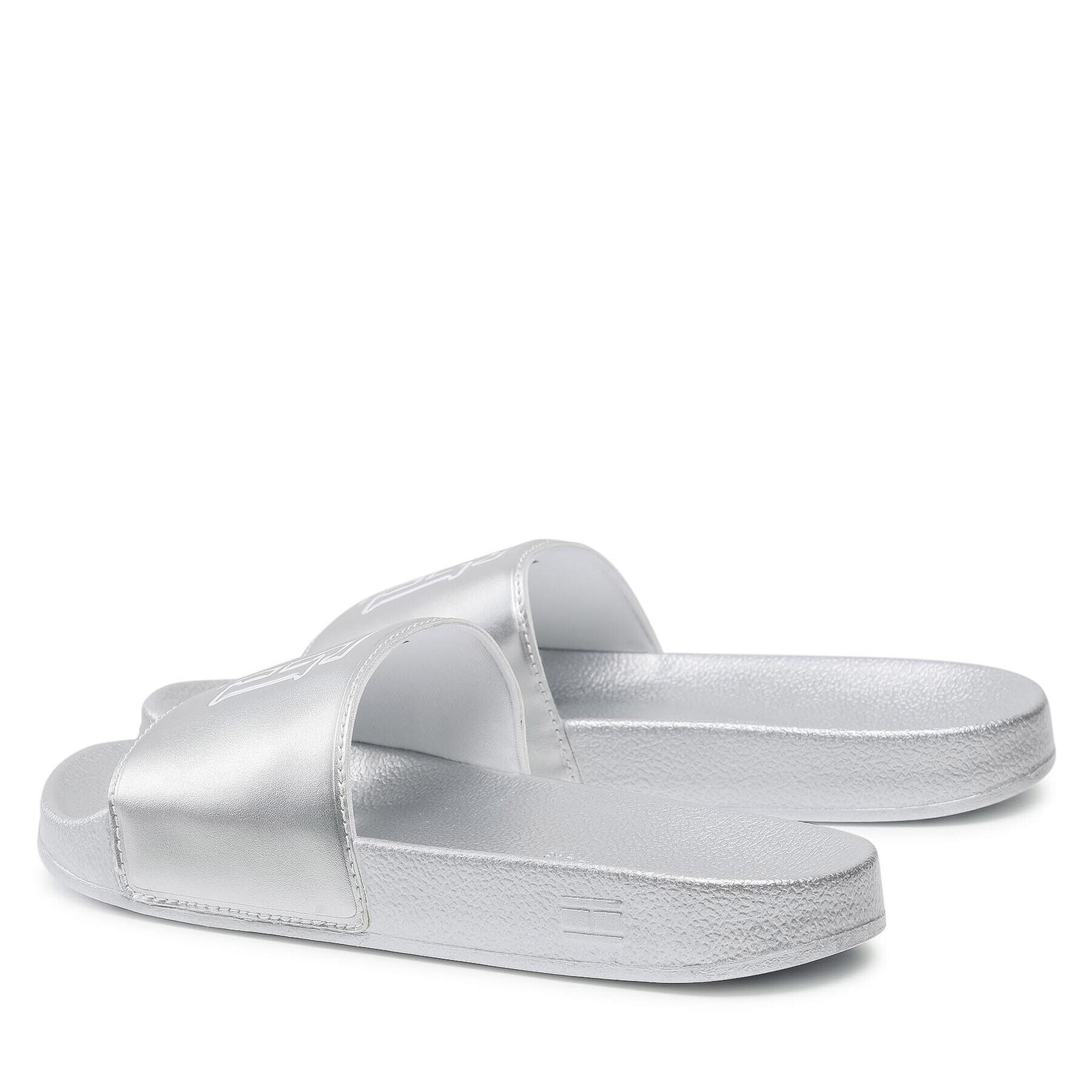 Tommy Hilfiger Чехли Monogram Metallic Pool Slide FW0FW05759 Сребрист - Pepit.bg