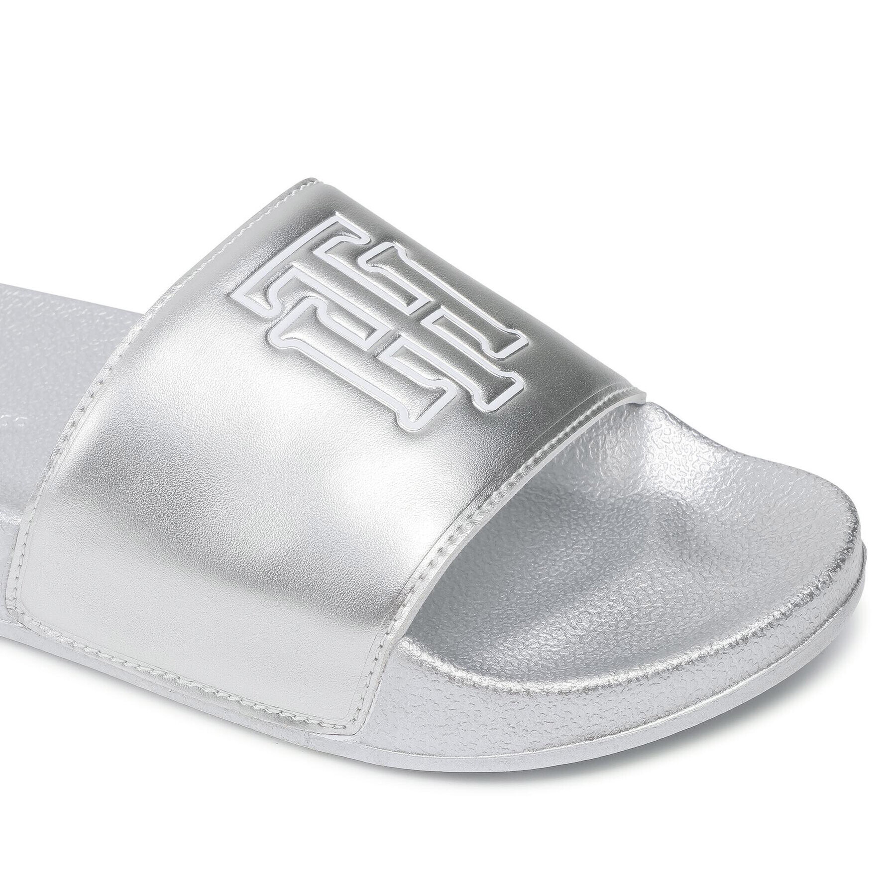 Tommy Hilfiger Чехли Monogram Metallic Pool Slide FW0FW05759 Сребрист - Pepit.bg