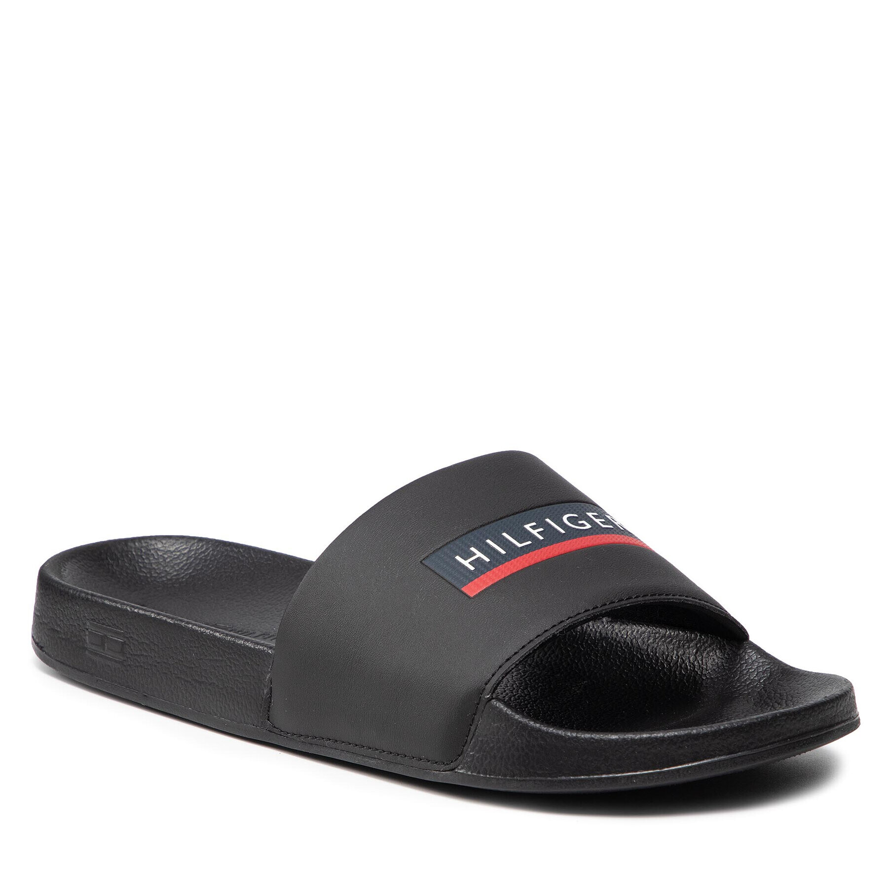 Tommy Hilfiger Чехли Seasonal Embossed Pool Slide FM0FM03792 Черен - Pepit.bg