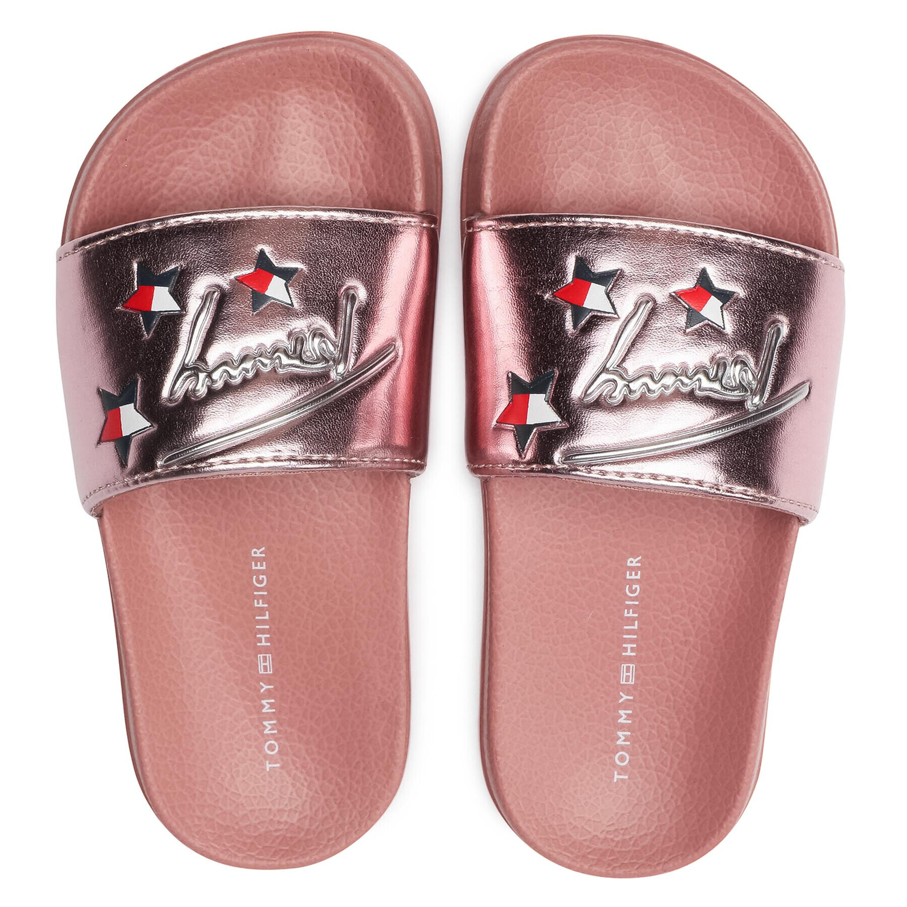 Tommy Hilfiger Чехли Stars Print Pool Slide T3A0-30889-0742 M Розов - Pepit.bg