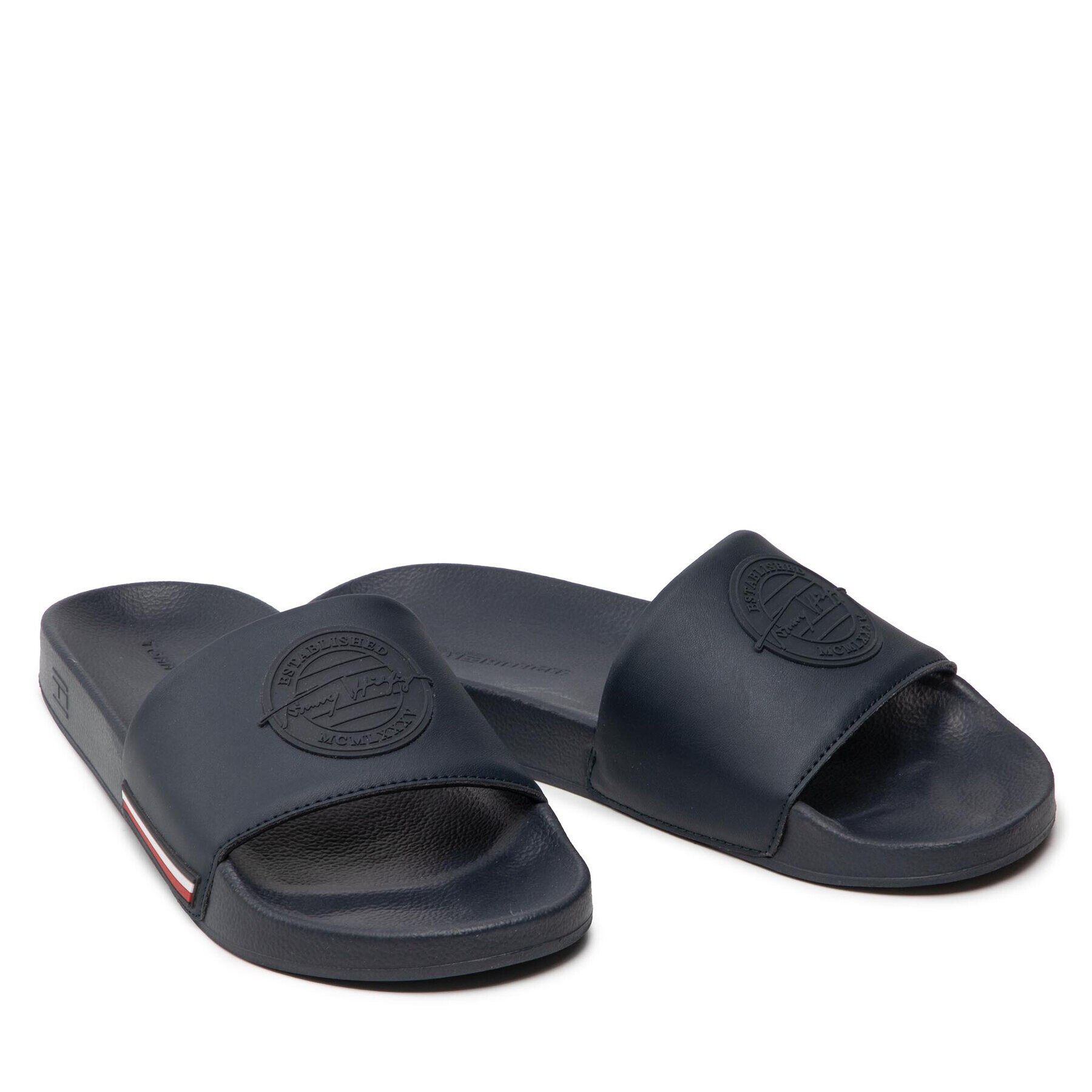 Tommy Hilfiger Чехли Th Established Pool Slide FM0FM03976 Тъмносин - Pepit.bg