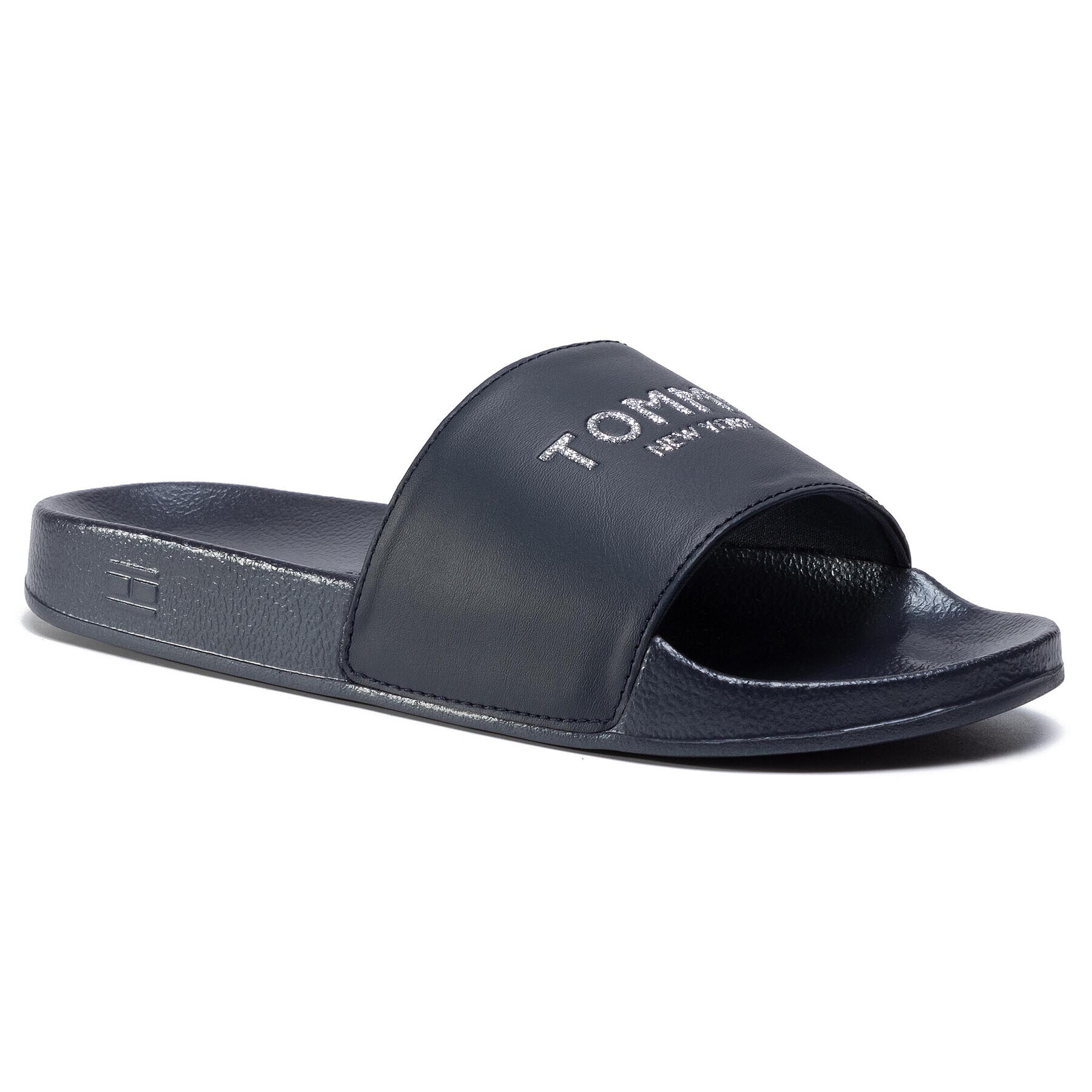 Tommy Hilfiger Чехли Th Glitter Pool Slide FW0FW04982 Тъмносин - Pepit.bg