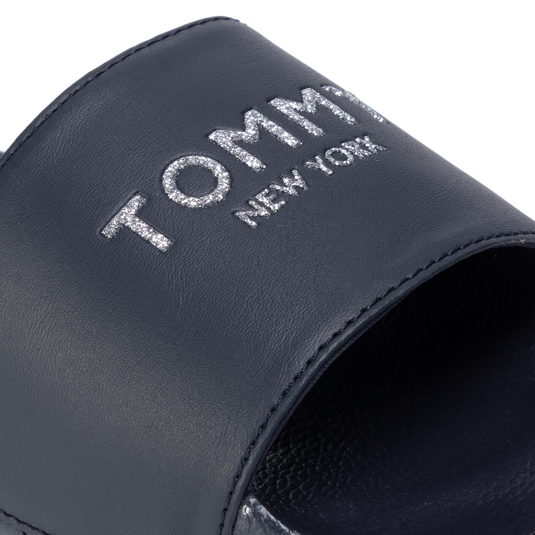 Tommy Hilfiger Чехли Th Glitter Pool Slide FW0FW04982 Тъмносин - Pepit.bg