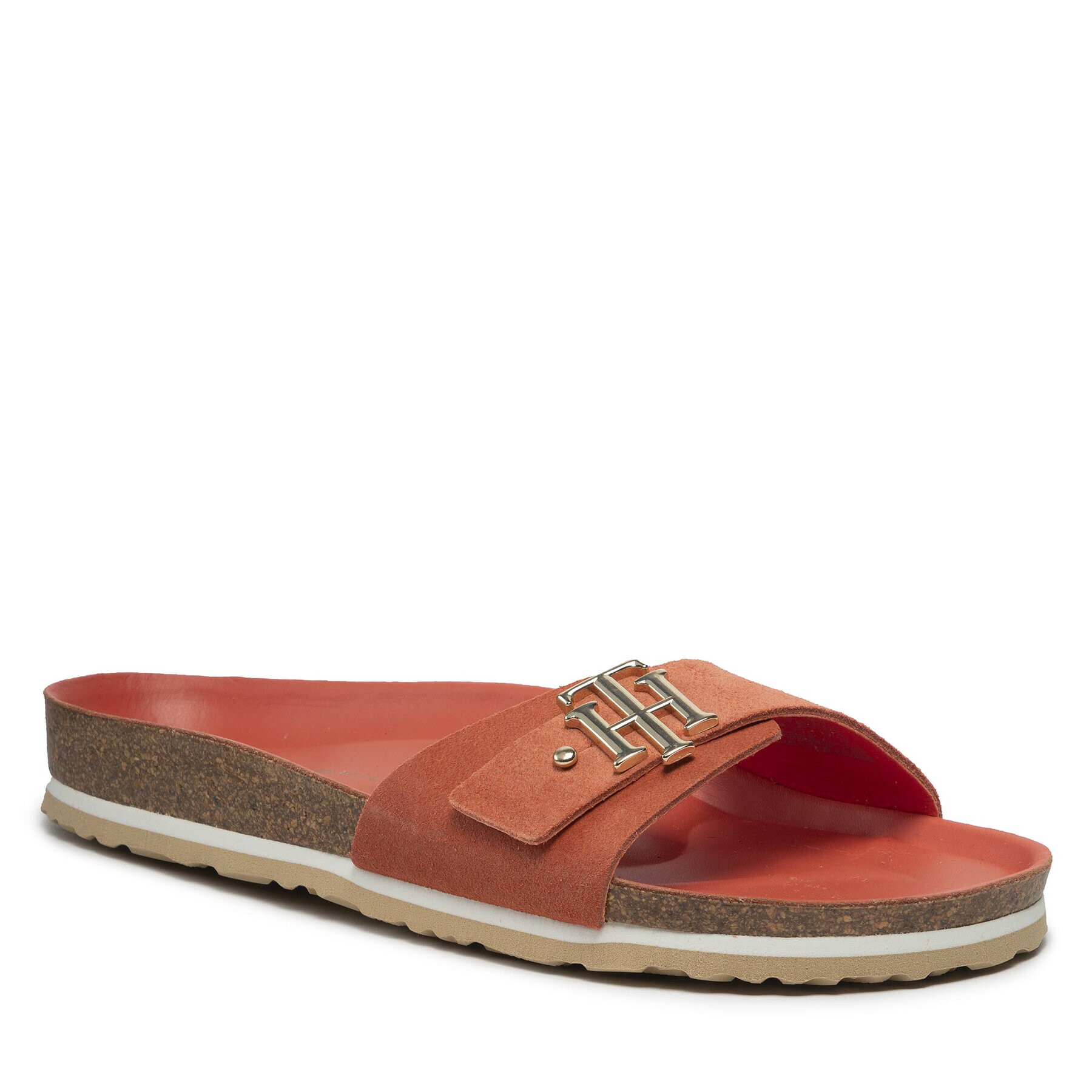 Tommy Hilfiger Чехли Th Molded Footbed Flat Sandal FW0FW06244 Оранжев - Pepit.bg