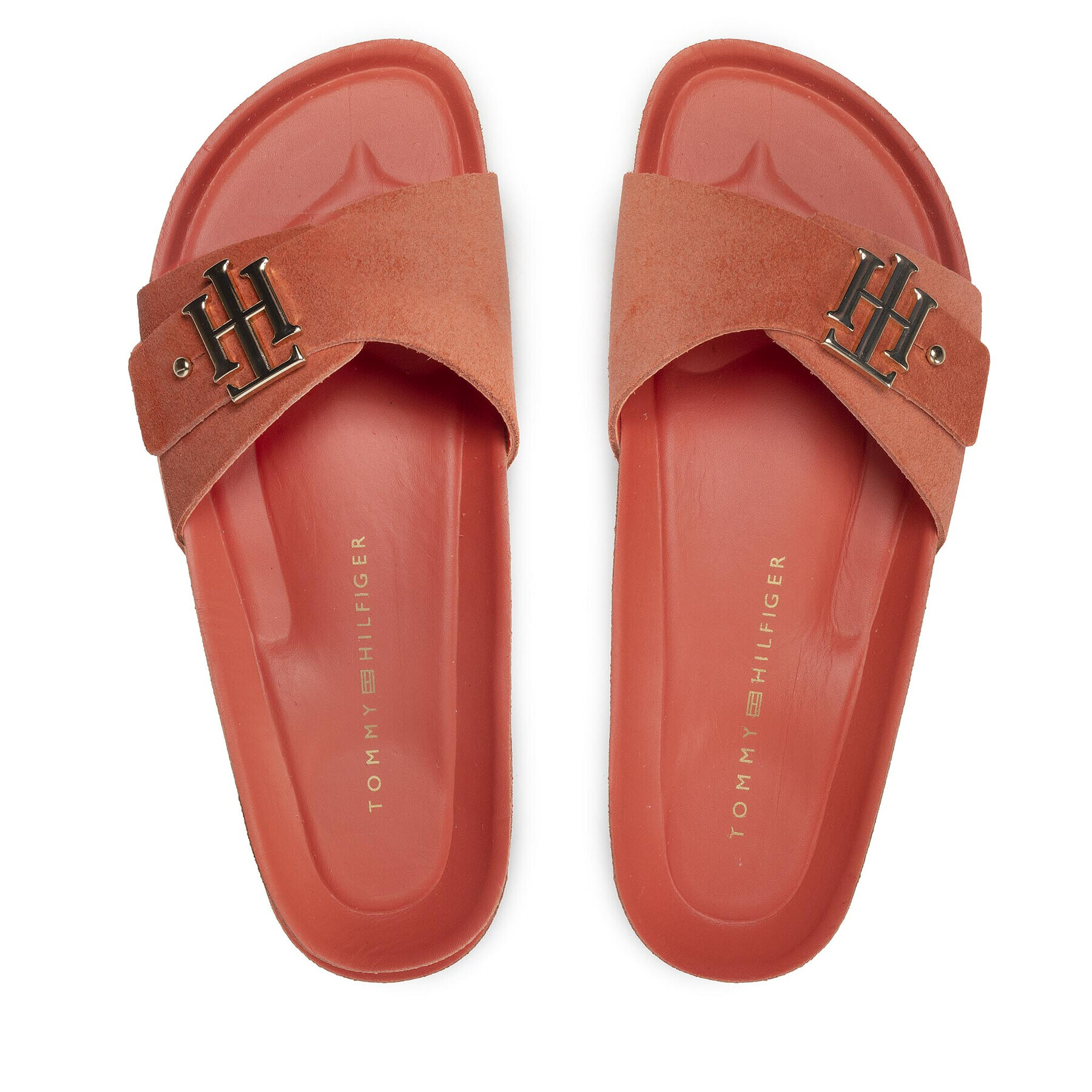 Tommy Hilfiger Чехли Th Molded Footbed Flat Sandal FW0FW06244 Оранжев - Pepit.bg