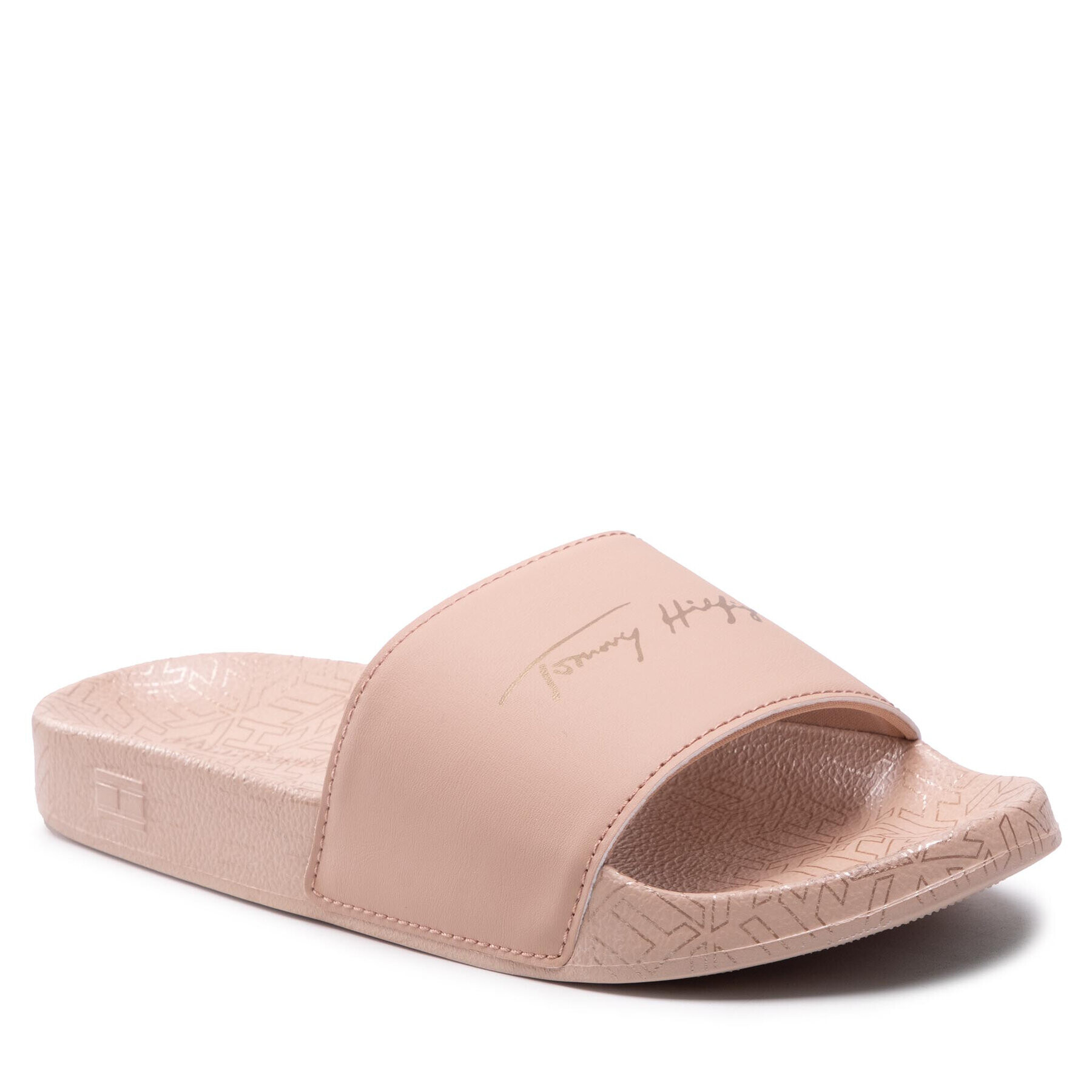 Tommy Hilfiger Чехли Tommy Metallic Pool Slide FW0FW06312 Бежов - Pepit.bg