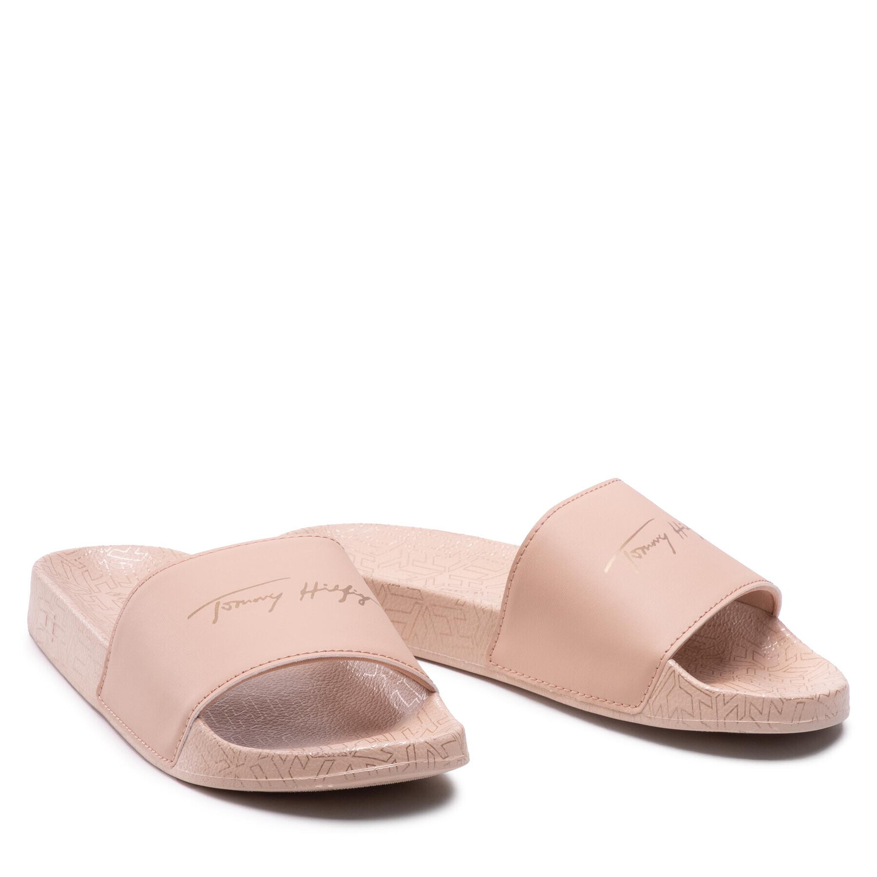 Tommy Hilfiger Чехли Tommy Metallic Pool Slide FW0FW06312 Бежов - Pepit.bg