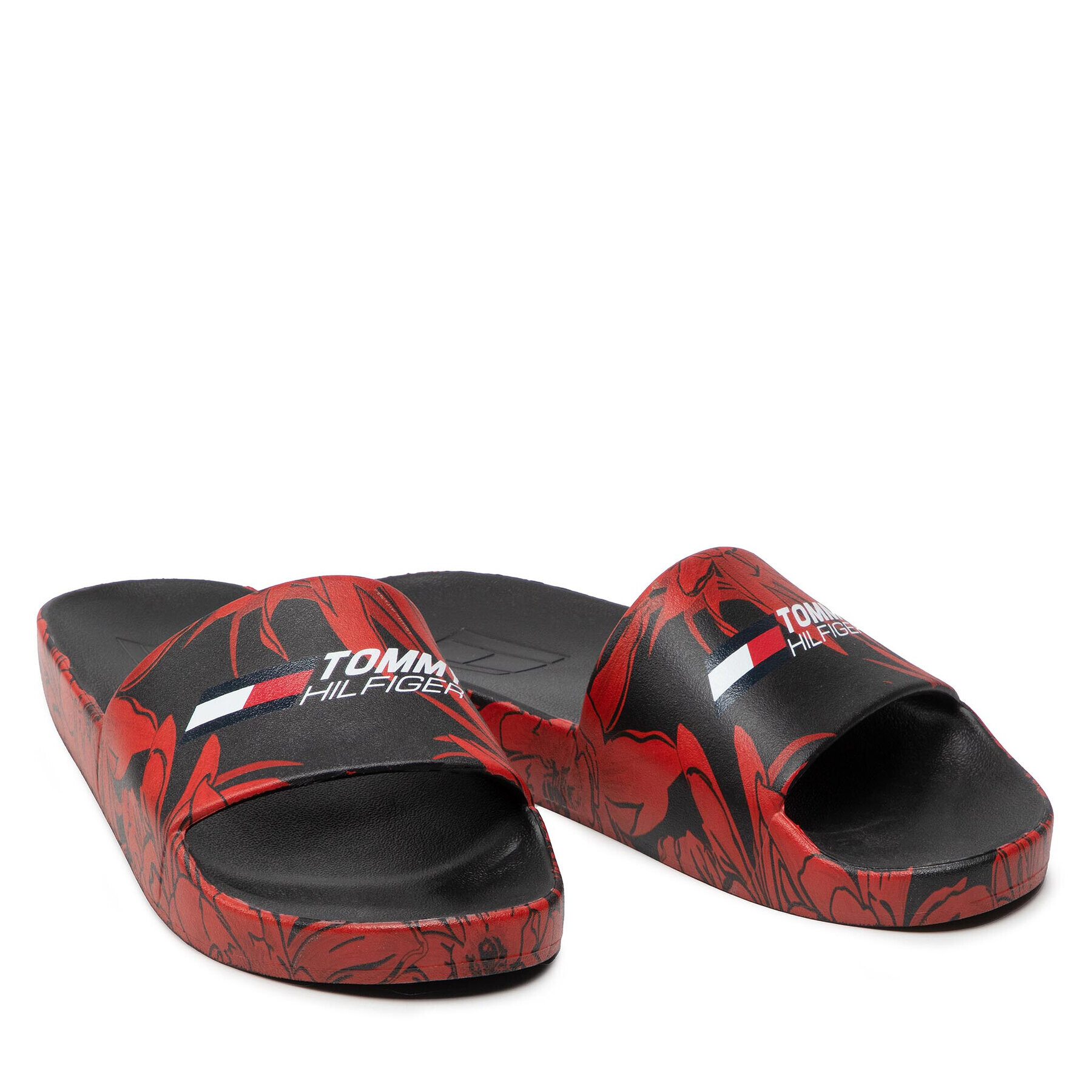 Tommy Hilfiger Чехли Ts Poolslide Floral FC0FC00050 Черен - Pepit.bg