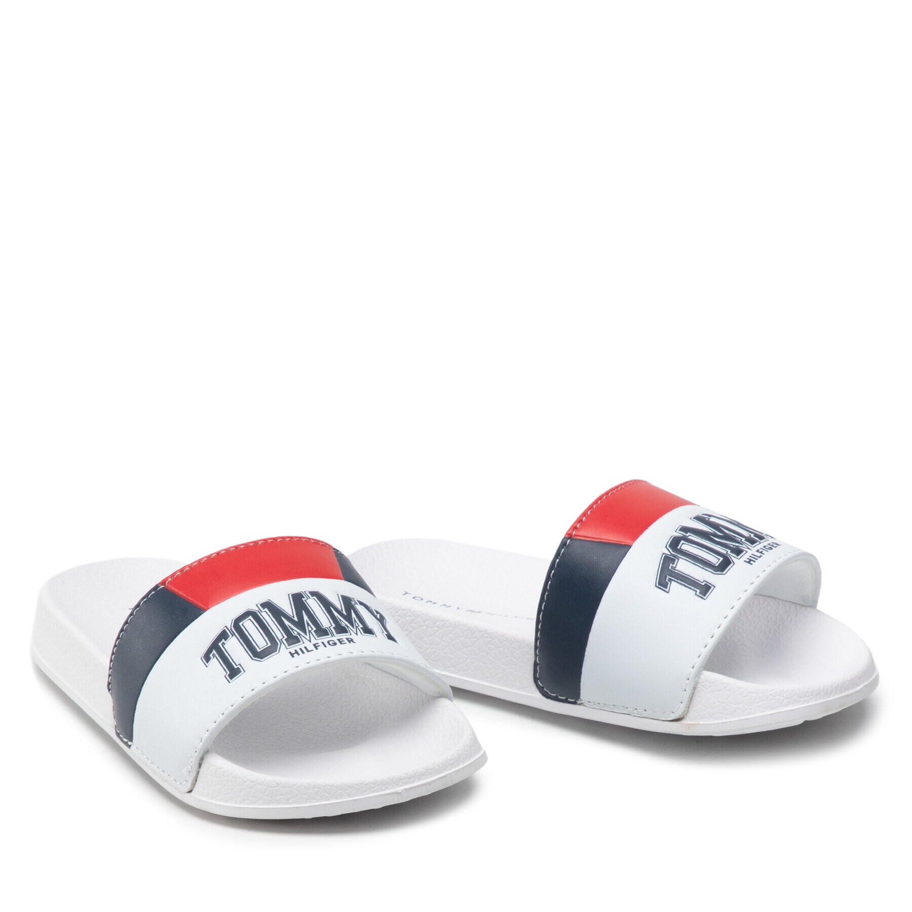 Tommy Hilfiger Чехли Varsity Print Pool Slide T3B0-32274-1172 M Бял - Pepit.bg