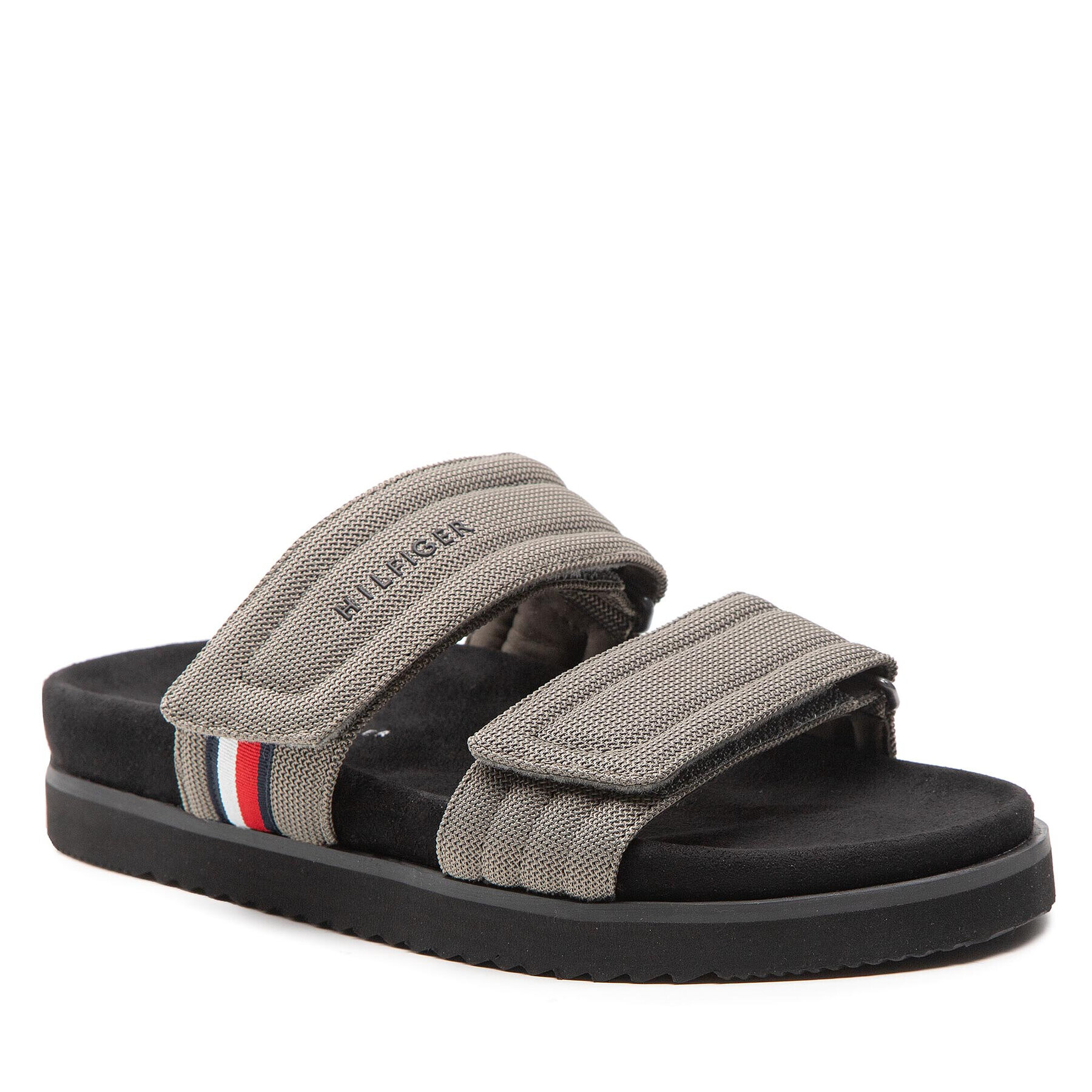 Tommy Hilfiger Чехли Cleated Strappy Hilfiger Sandal FM0FM04147 Сив - Pepit.bg