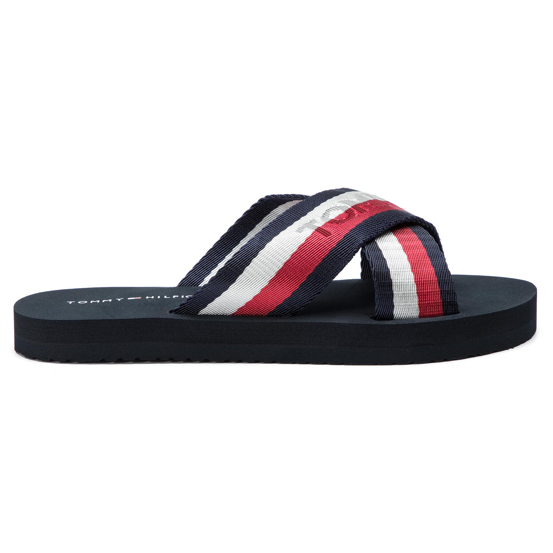 Tommy Hilfiger Чехли Colorful Tommy Slide Sandal FW0FW04242 Тъмносин - Pepit.bg