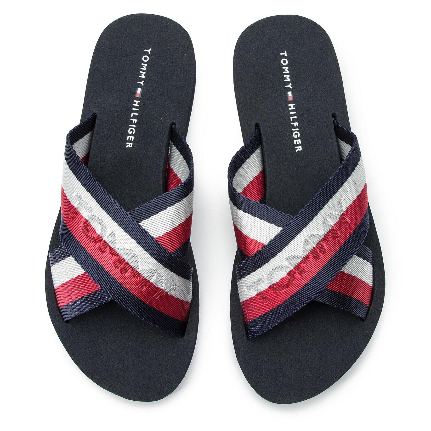 Tommy Hilfiger Чехли Colorful Tommy Slide Sandal FW0FW04242 Тъмносин - Pepit.bg