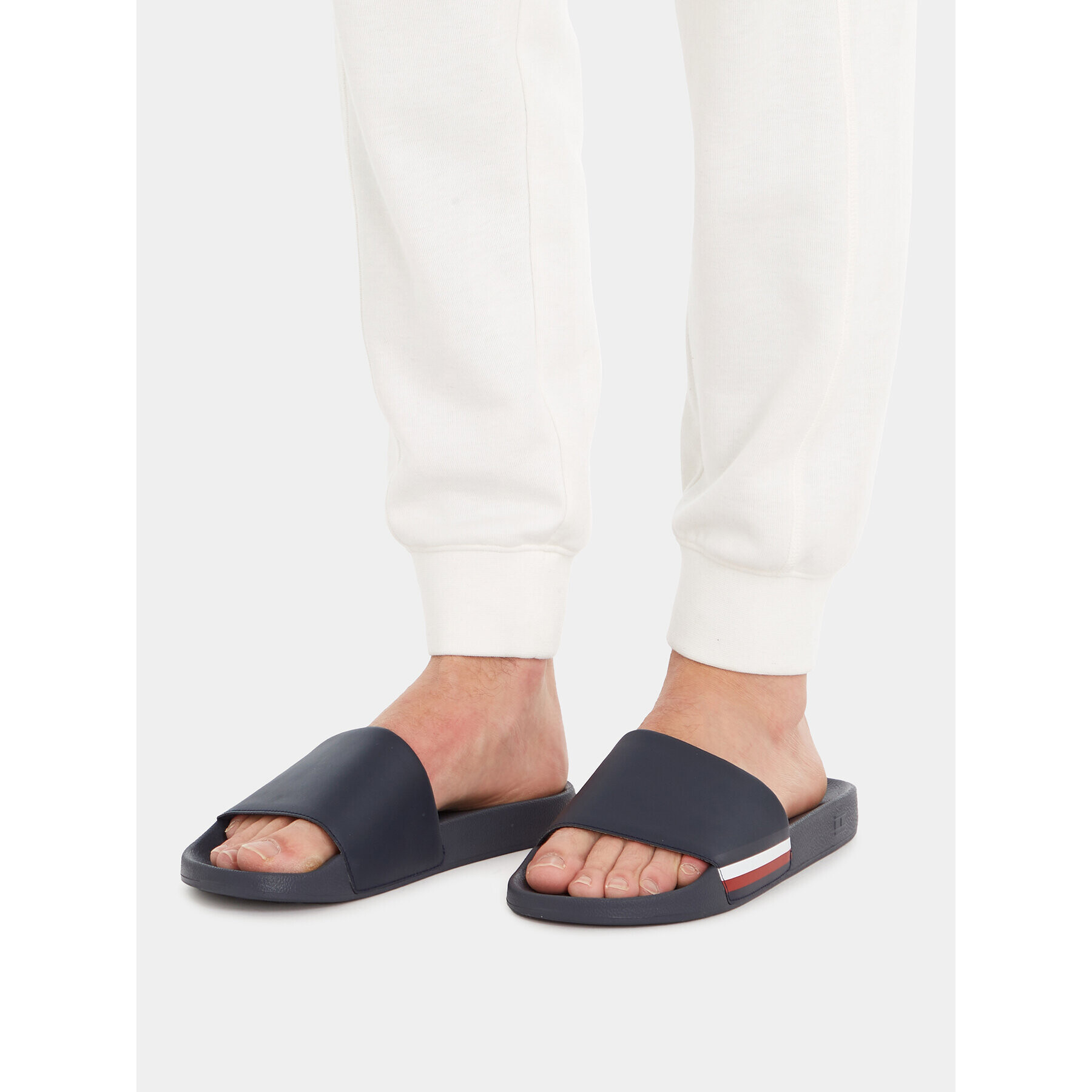 Tommy Hilfiger Чехли Corporate Hilfiger Pool Slide FM0FM04853 Син - Pepit.bg