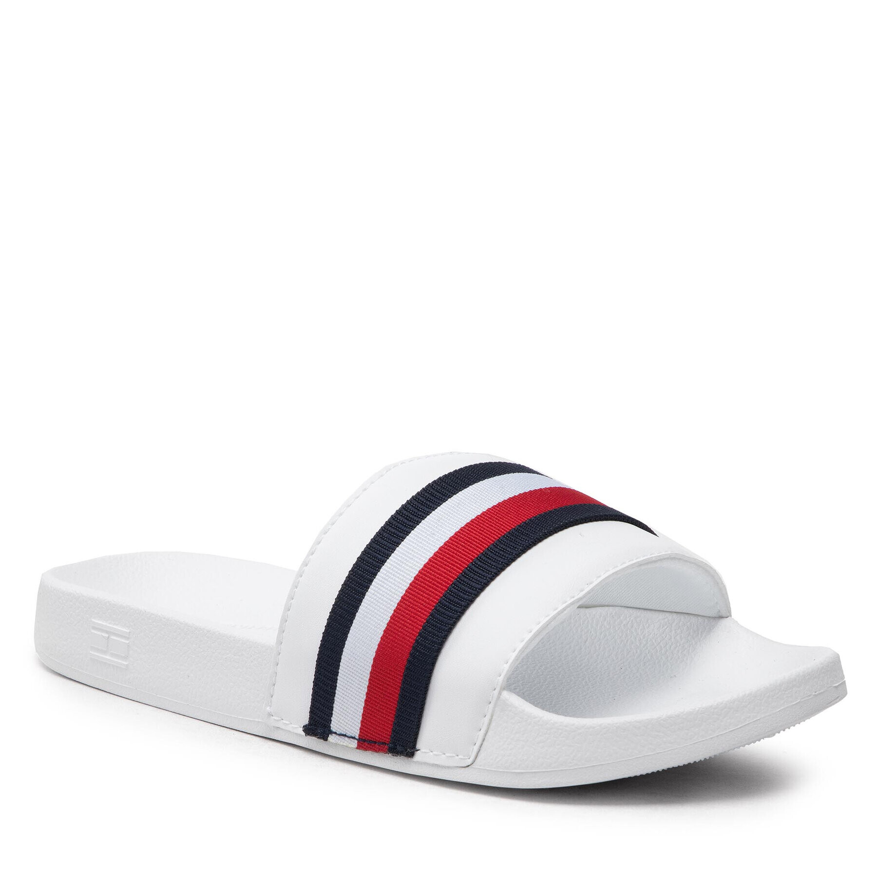 Tommy Hilfiger Чехли Corporate Web Detail Slide FW0FW06719 Бял - Pepit.bg