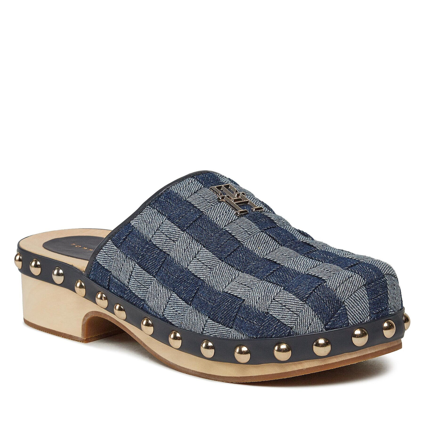 Tommy Hilfiger Сабо Denim Contrast Clog FW0FW07410 Тъмносин - Pepit.bg