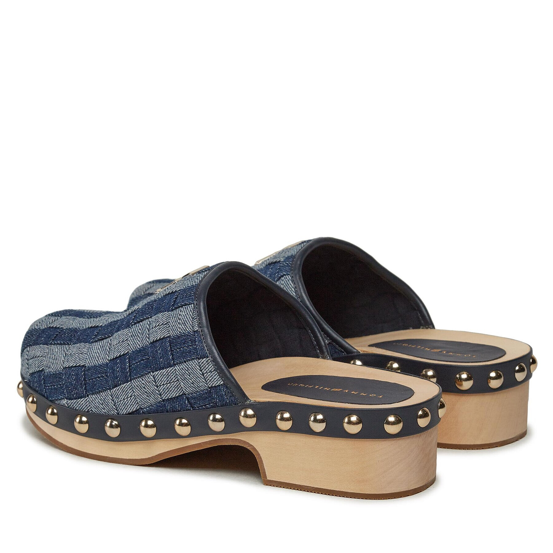 Tommy Hilfiger Сабо Denim Contrast Clog FW0FW07410 Тъмносин - Pepit.bg