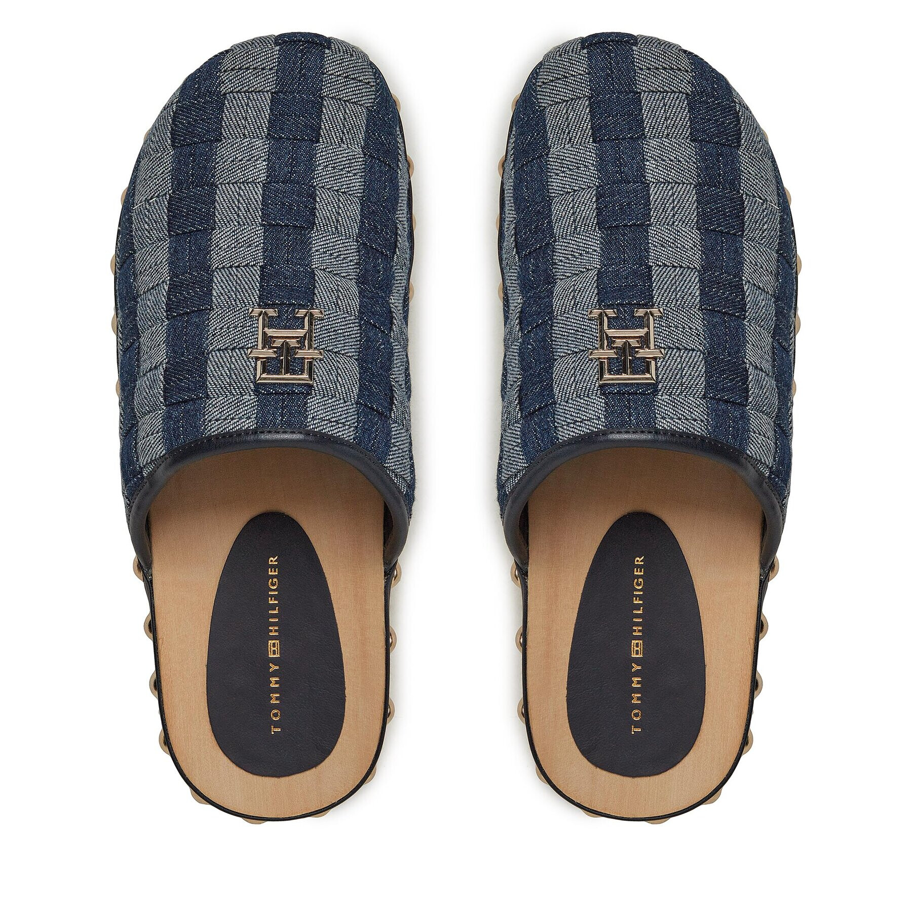 Tommy Hilfiger Сабо Denim Contrast Clog FW0FW07410 Тъмносин - Pepit.bg