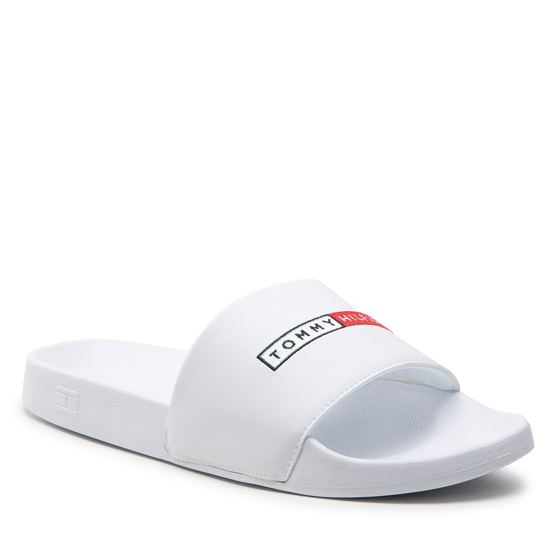 Tommy Hilfiger Чехли Embroidery Hilfiger Pool Slide FM0FM04226 Бял - Pepit.bg