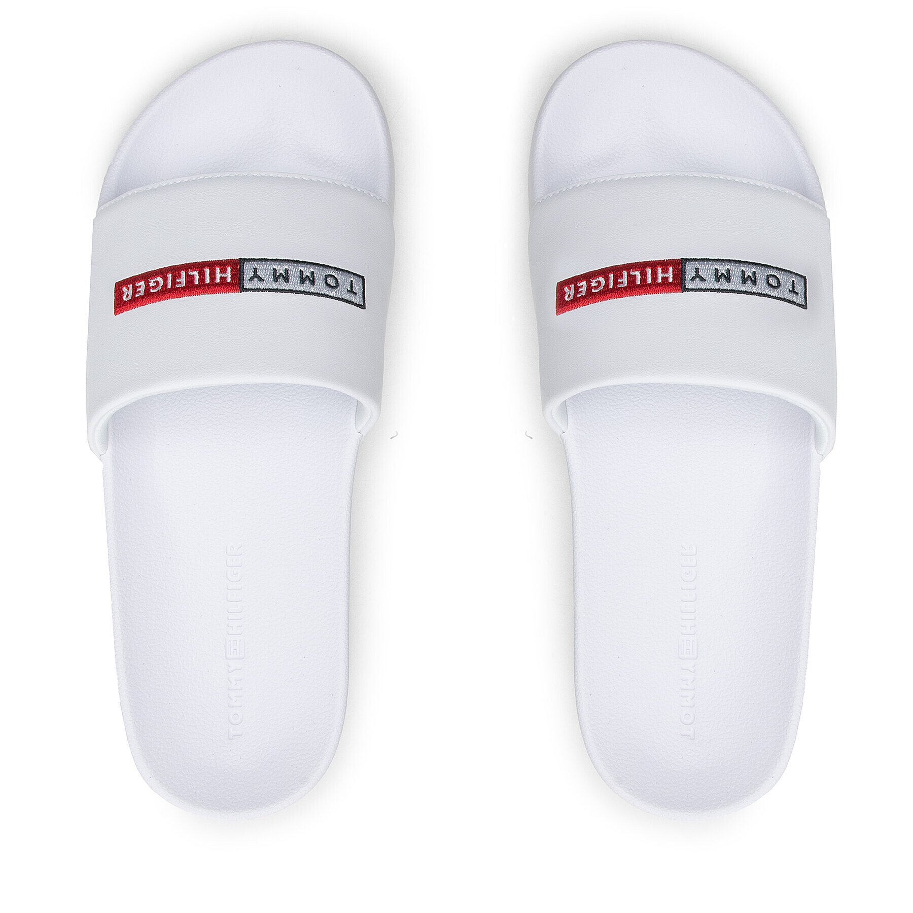 Tommy Hilfiger Чехли Embroidery Hilfiger Pool Slide FM0FM04226 Бял - Pepit.bg