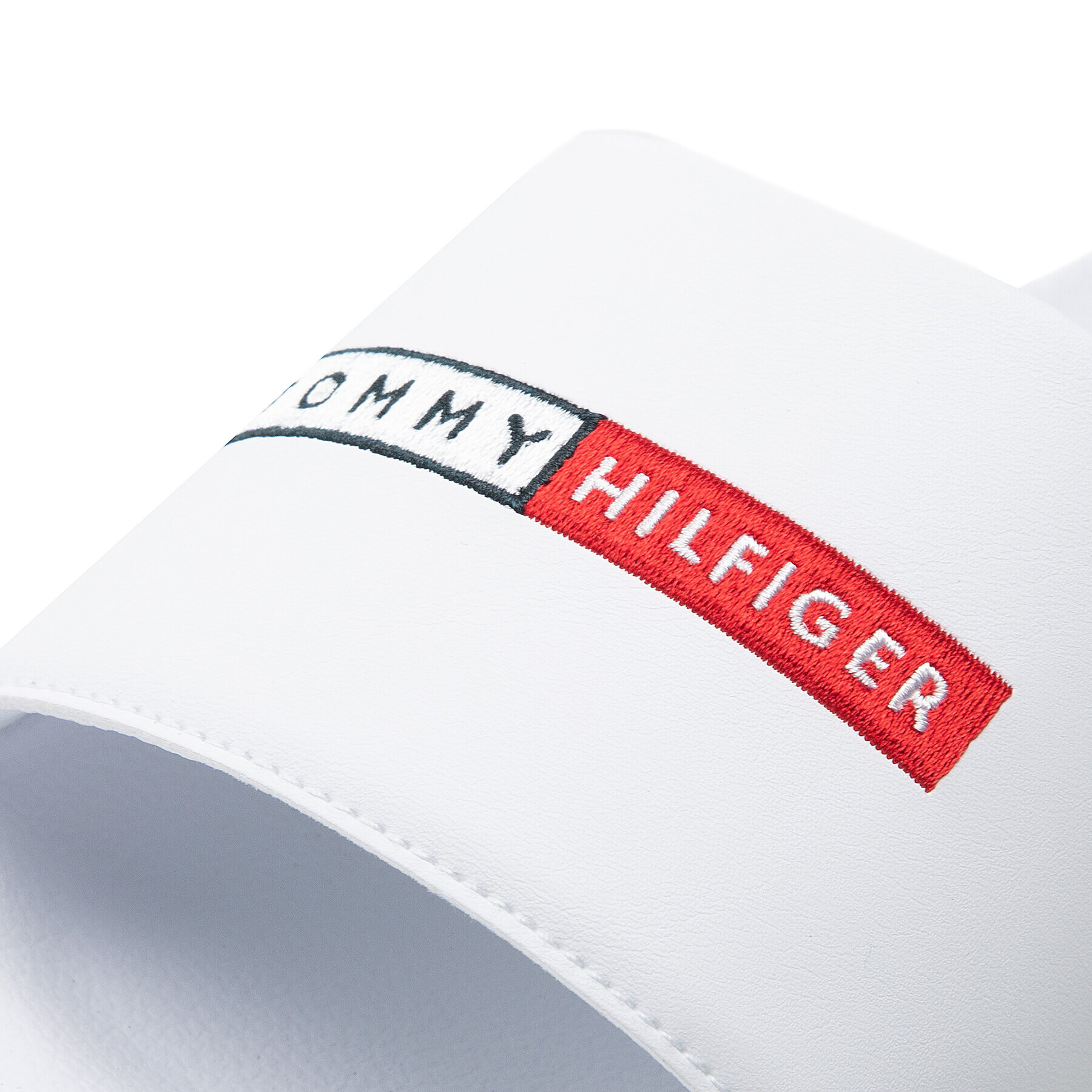 Tommy Hilfiger Чехли Embroidery Hilfiger Pool Slide FM0FM04226 Бял - Pepit.bg