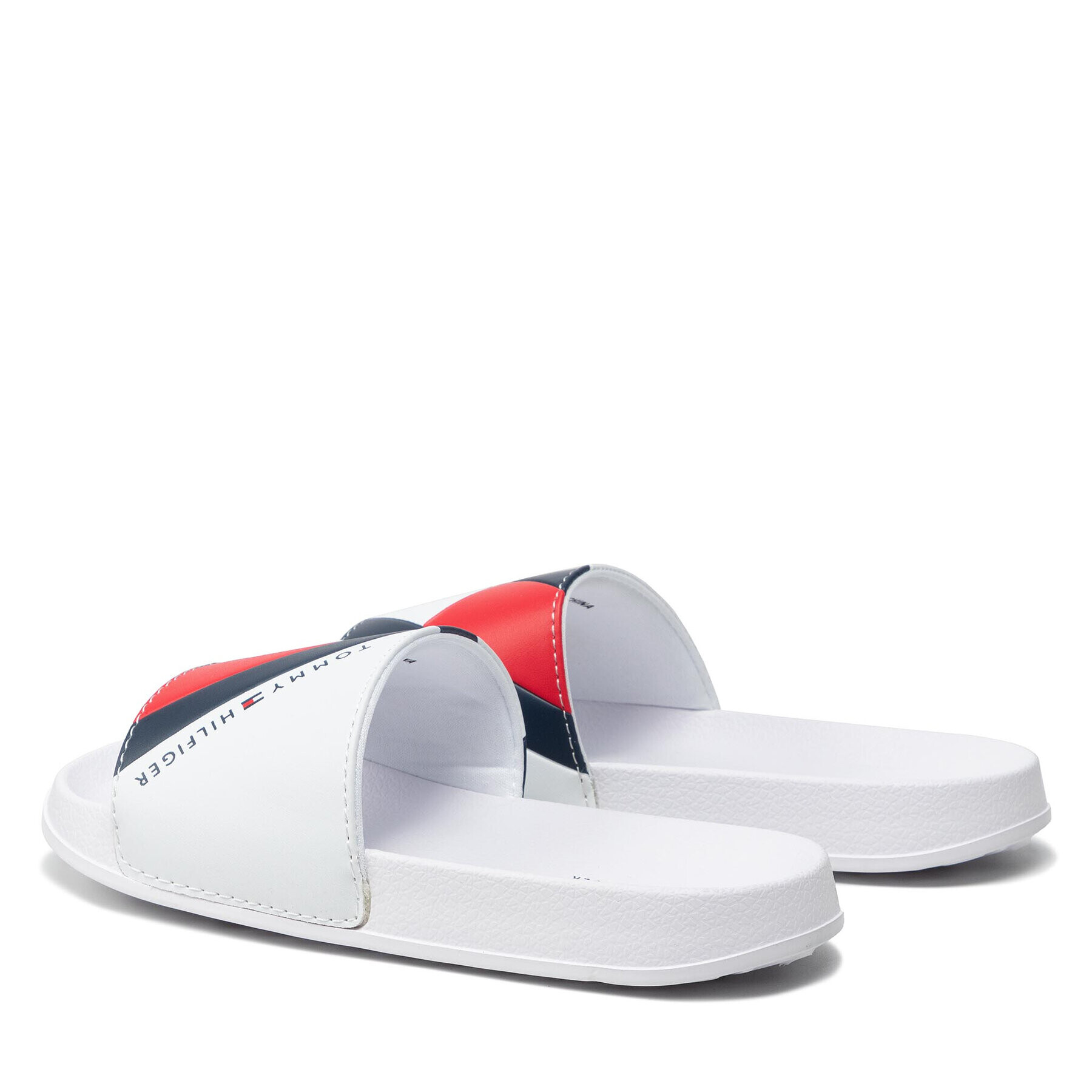 Tommy Hilfiger Чехли Flag Print Pool Slide T3B0-32273-1172100 S Бял - Pepit.bg