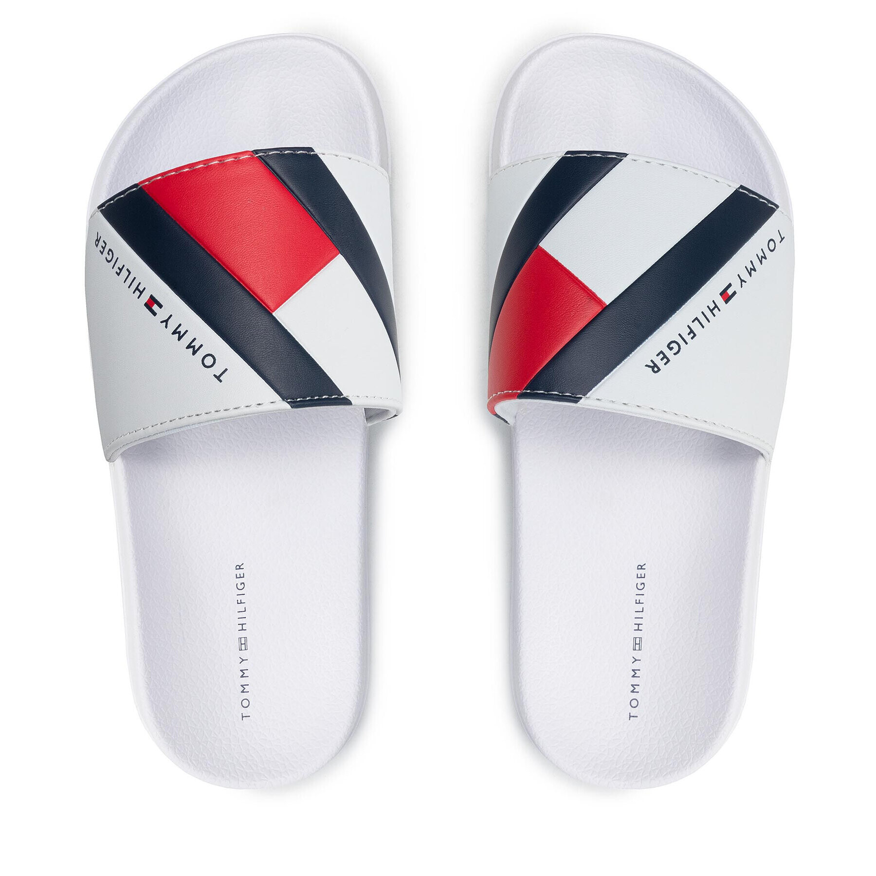 Tommy Hilfiger Чехли Flag Print Pool Slide T3B0-32273-1172100 S Бял - Pepit.bg