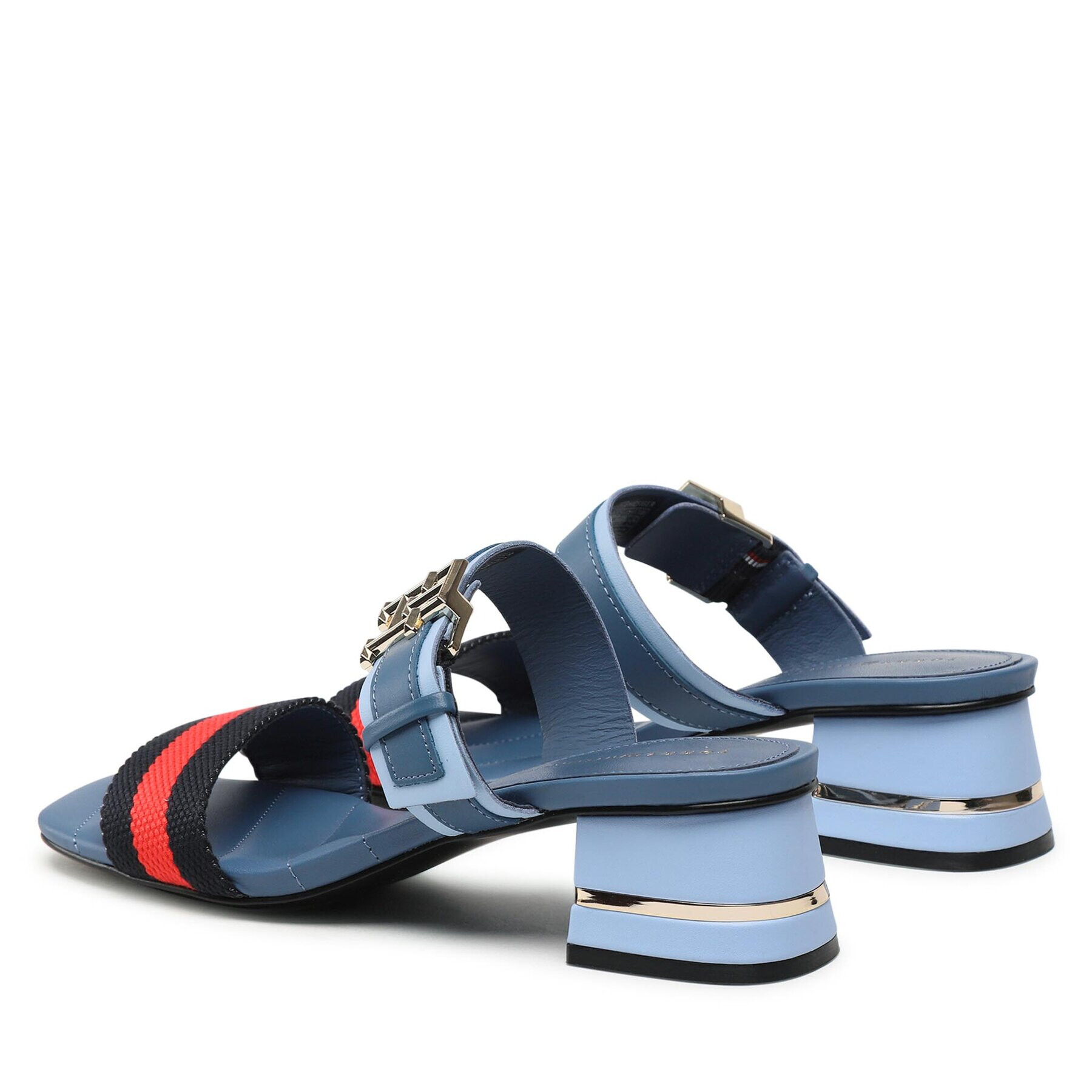 Tommy Hilfiger Чехли Hardware Block Mid Heel Combo FW0FW07018 Тъмносин - Pepit.bg