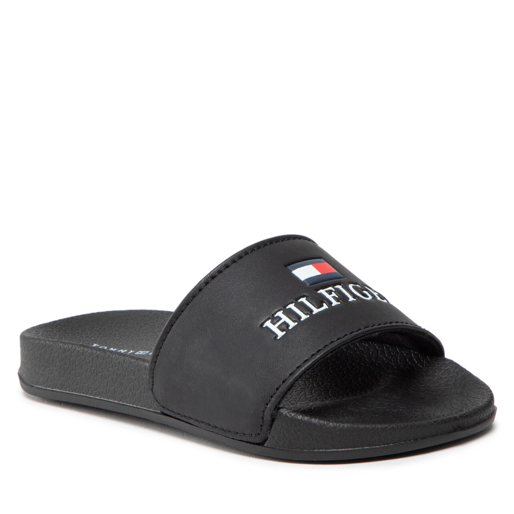 Tommy Hilfiger Чехли Logo Print Pool Slide T3B0-32574-1172 M Черен - Pepit.bg