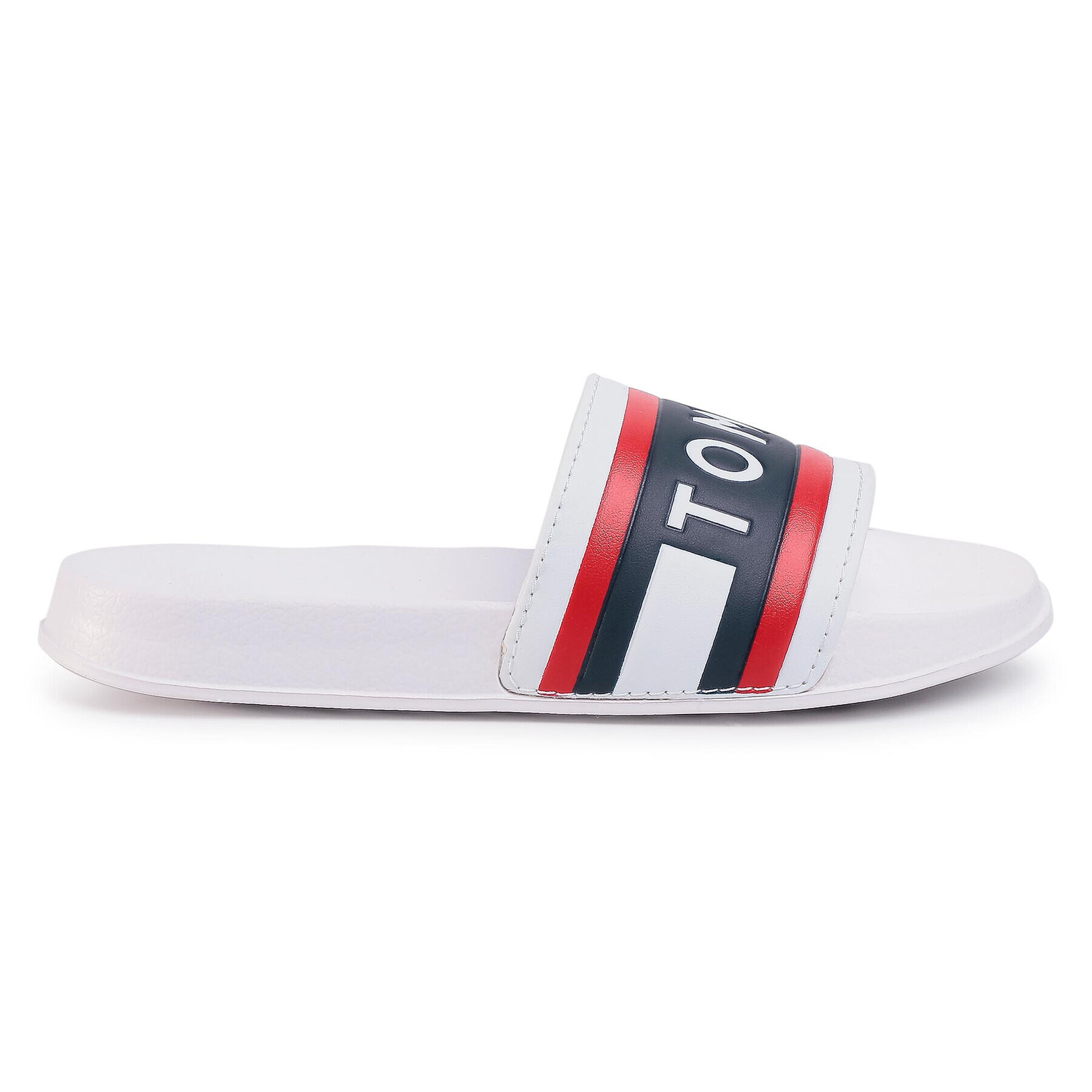 Tommy Hilfiger Чехли Maxi Lettering Print Pool Slide T3B0-30757-0904 S Бял - Pepit.bg