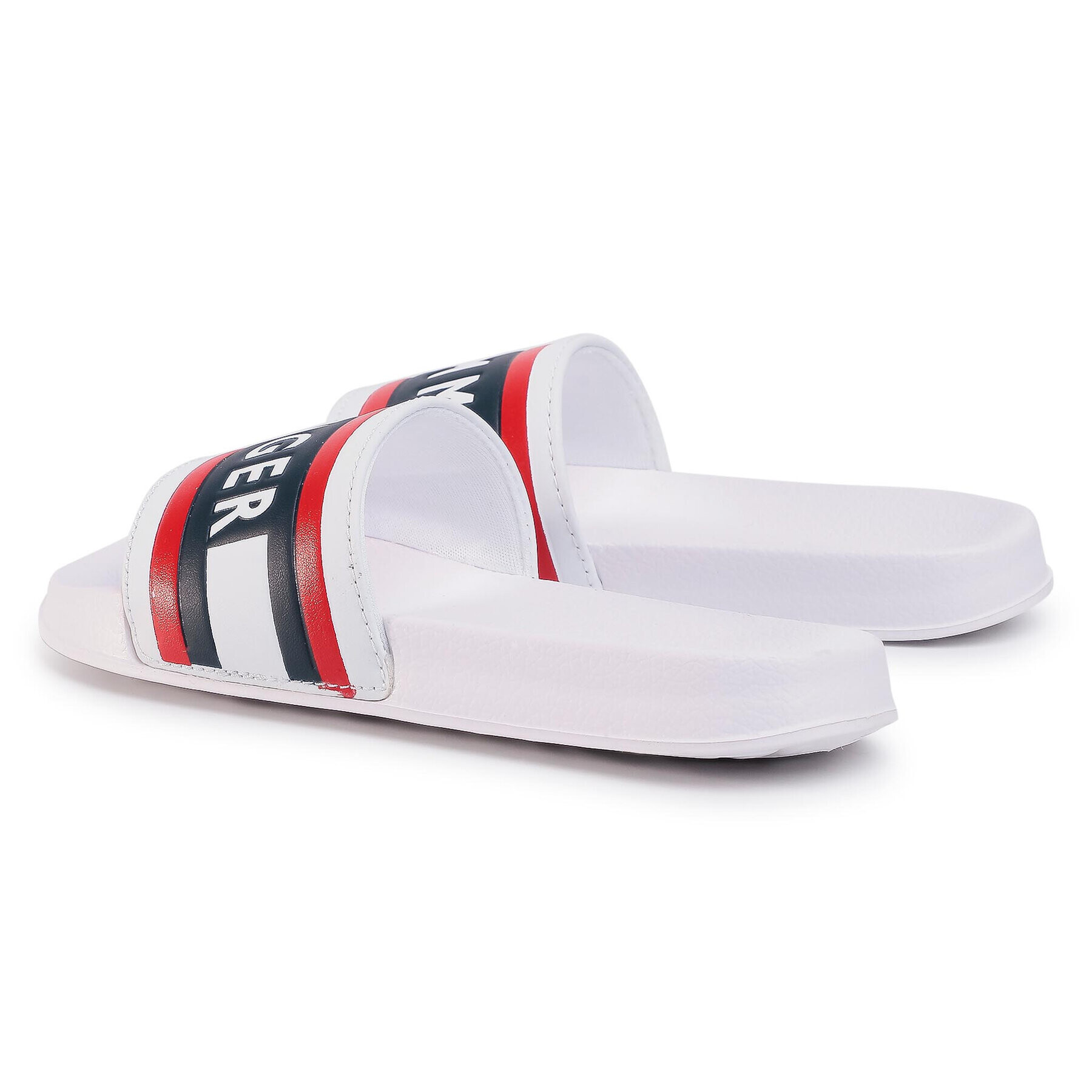 Tommy Hilfiger Чехли Maxi Lettering Print Pool Slide T3B0-30757-0904 S Бял - Pepit.bg