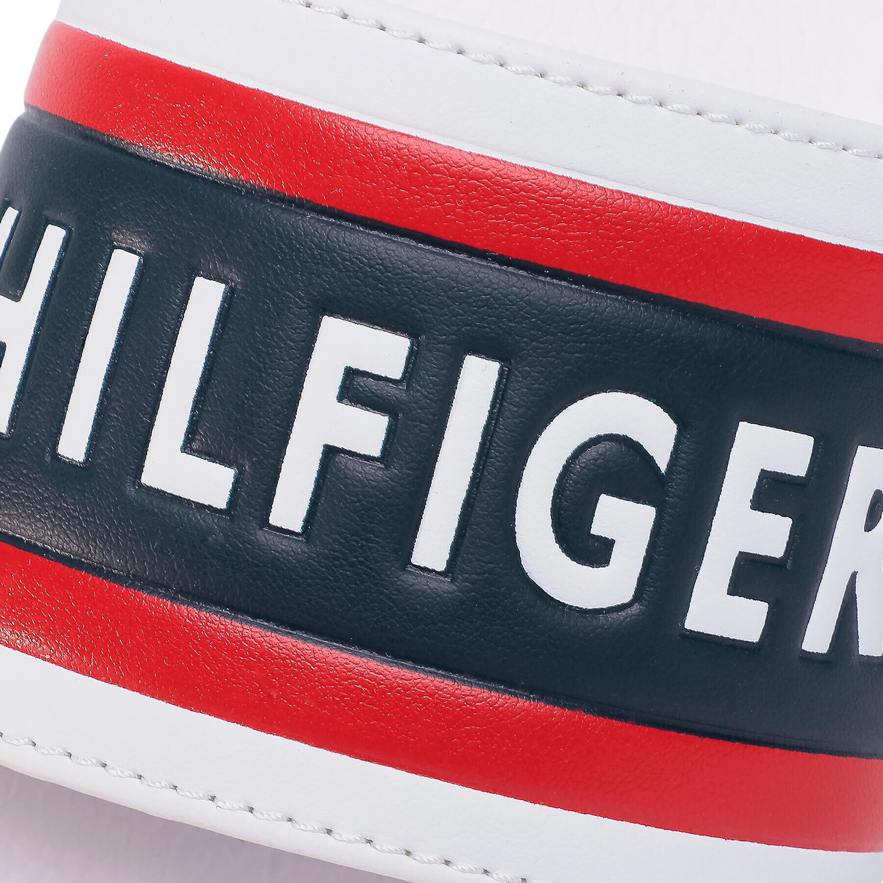 Tommy Hilfiger Чехли Maxi Lettering Print Pool Slide T3B0-30757-0904 S Бял - Pepit.bg