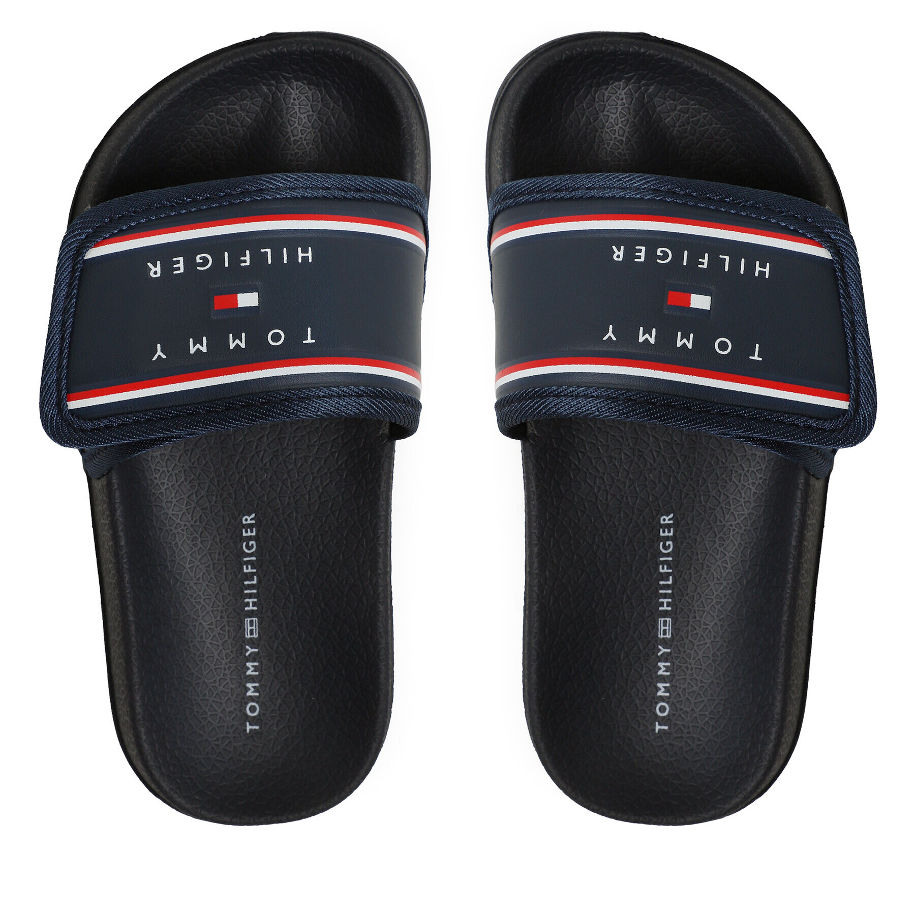 Tommy Hilfiger Чехли Maxi Velcro Pool Slide T3B0-32934-1172 M Тъмносин - Pepit.bg