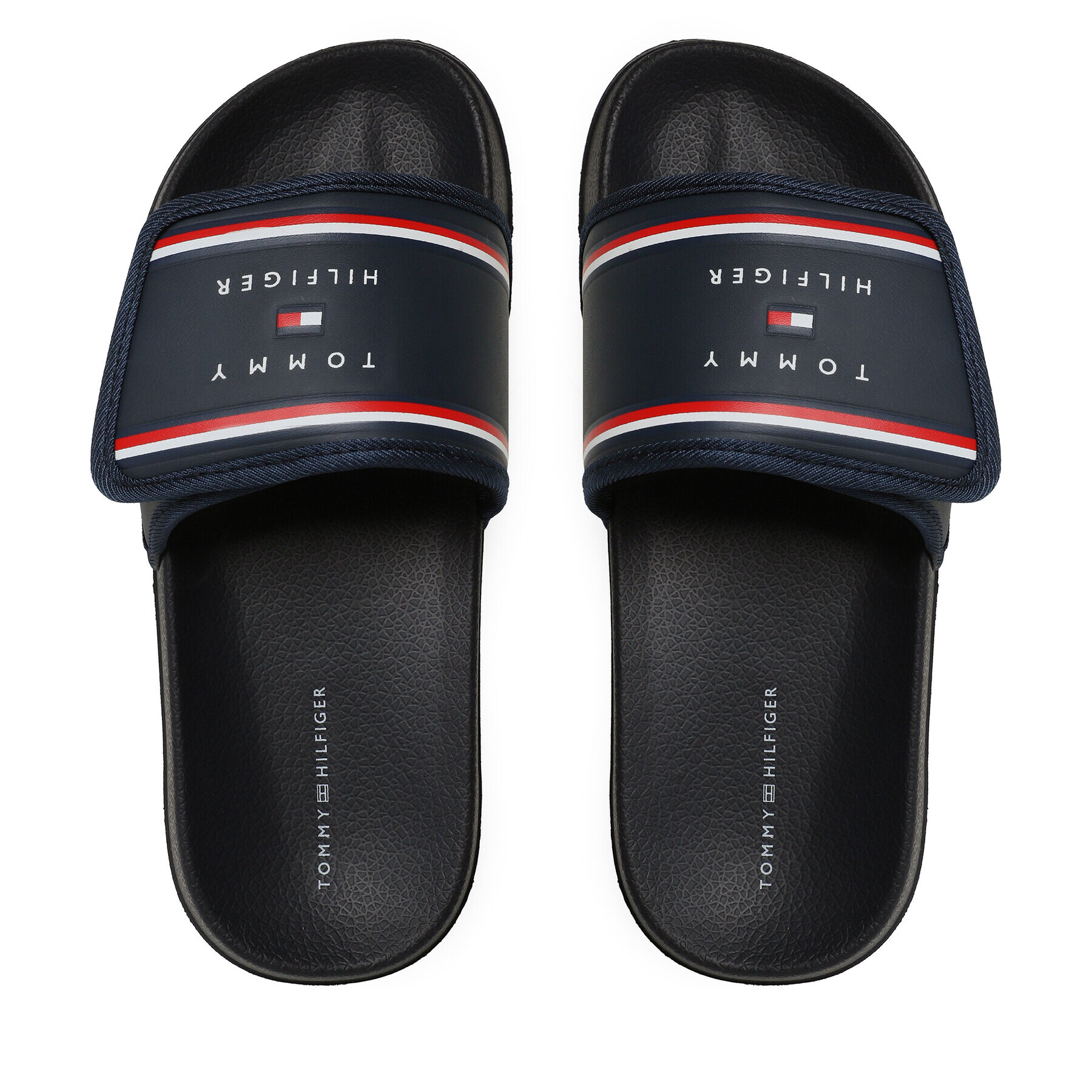 Tommy Hilfiger Чехли Maxi Velcro Pool Slide T3B0-32934-1172 S Тъмносин - Pepit.bg