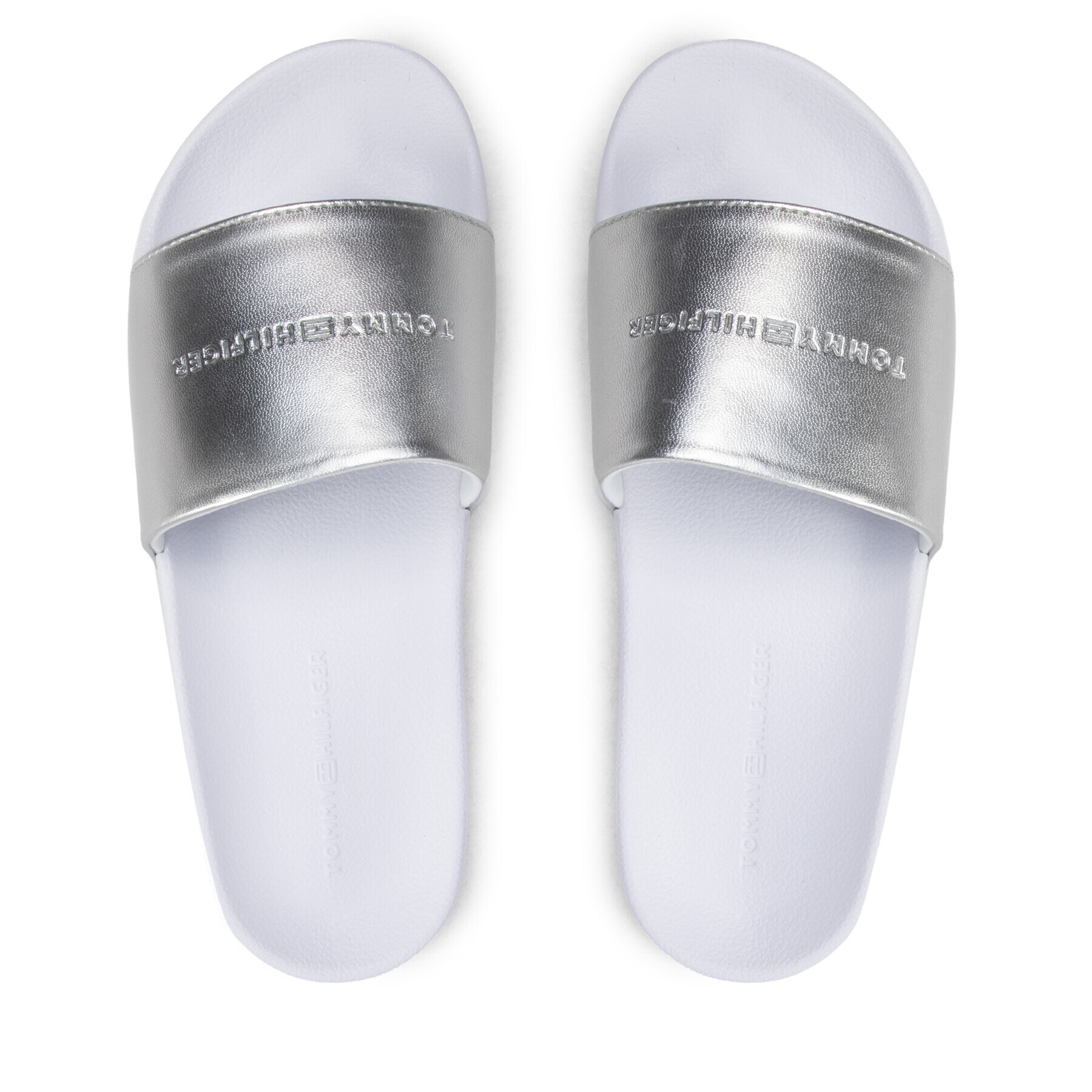 Tommy Hilfiger Чехли Metallic Pool Slide FW0FW06834 Сребрист - Pepit.bg