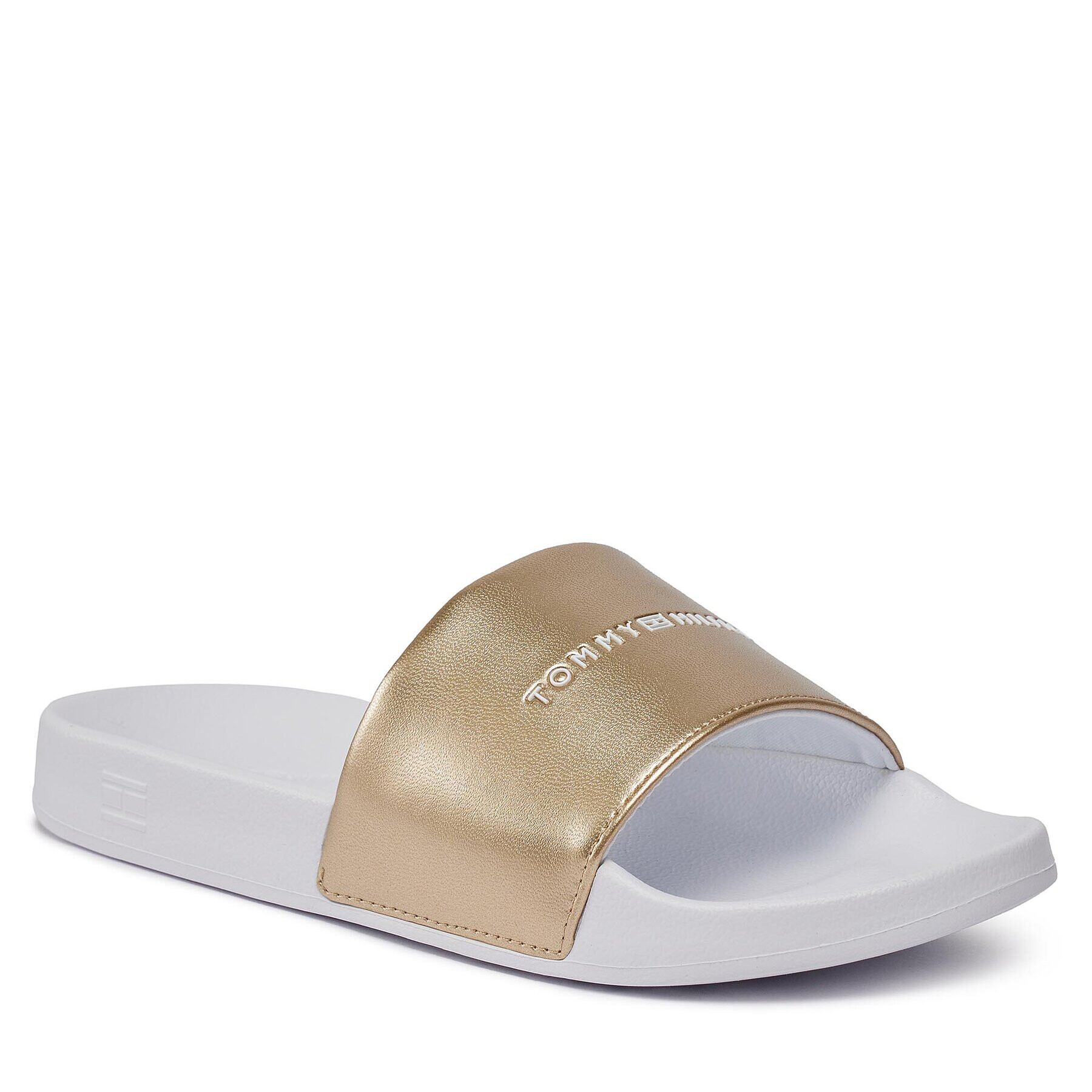 Tommy Hilfiger Чехли Metallic Pool Slide FW0FW07829 Бял - Pepit.bg