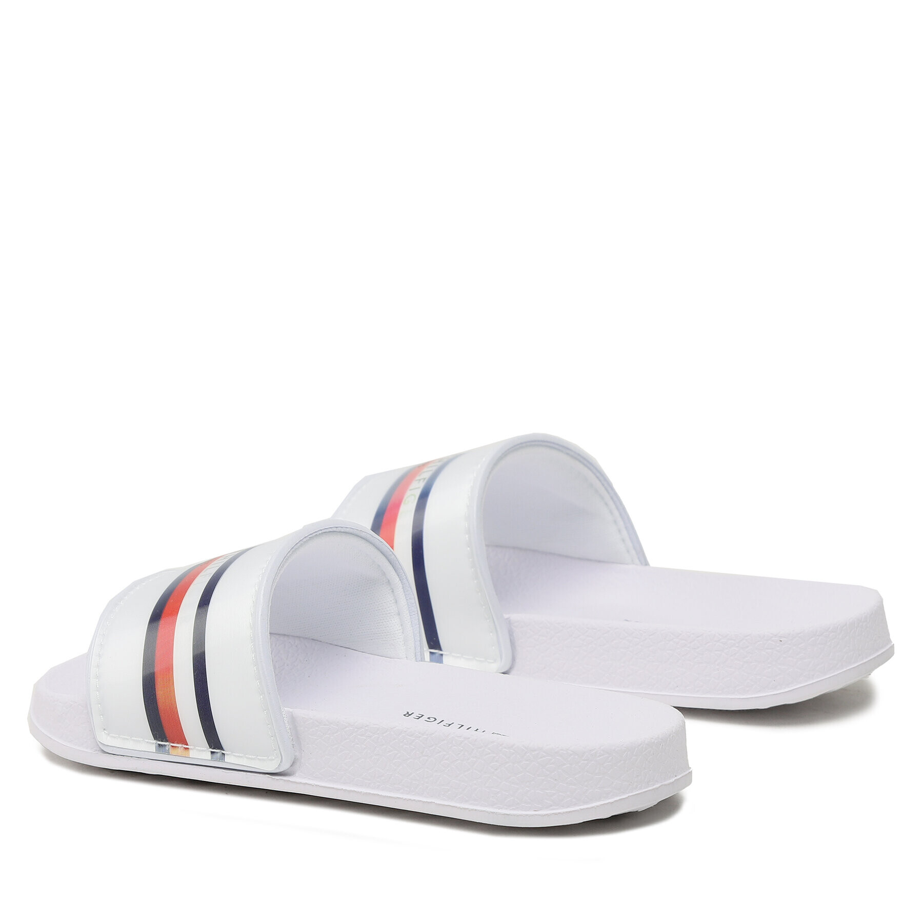 Tommy Hilfiger Чехли Reflective Pool Slide T3B0-32931-1172 M Бял - Pepit.bg