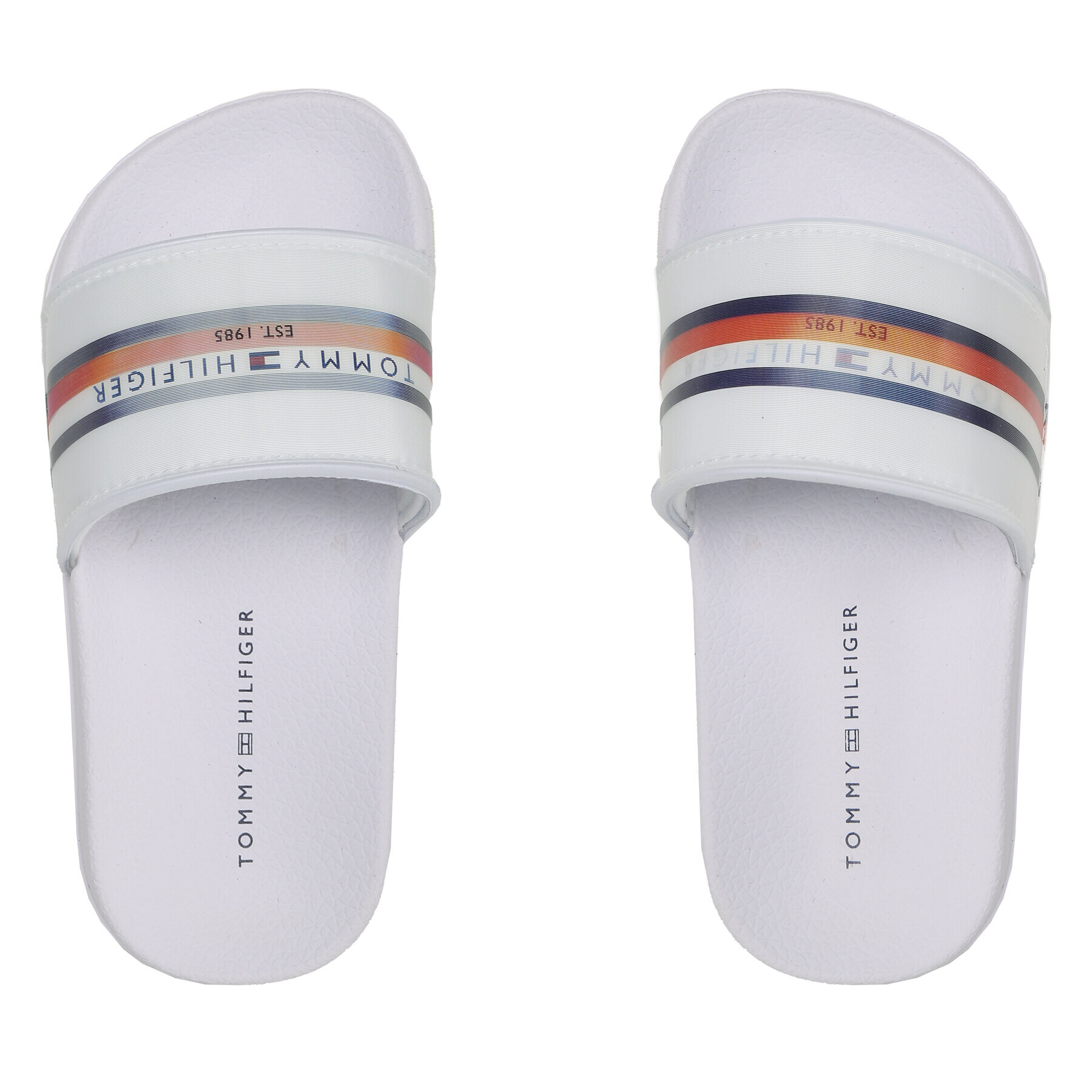 Tommy Hilfiger Чехли Reflective Pool Slide T3B0-32931-1172 M Бял - Pepit.bg