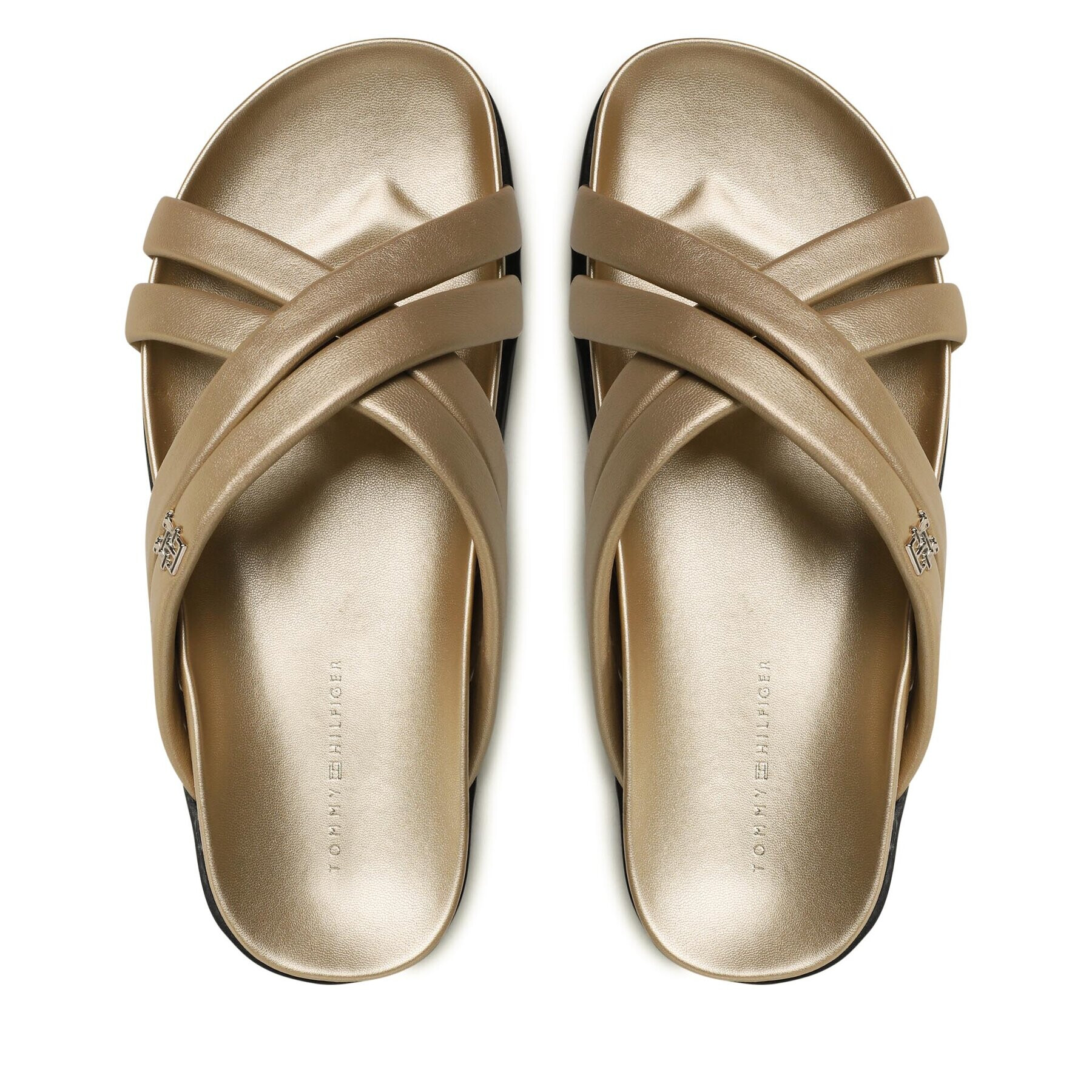 Tommy Hilfiger Чехли Starp Feminine Sandal Golden FW0FW06994 Златист - Pepit.bg