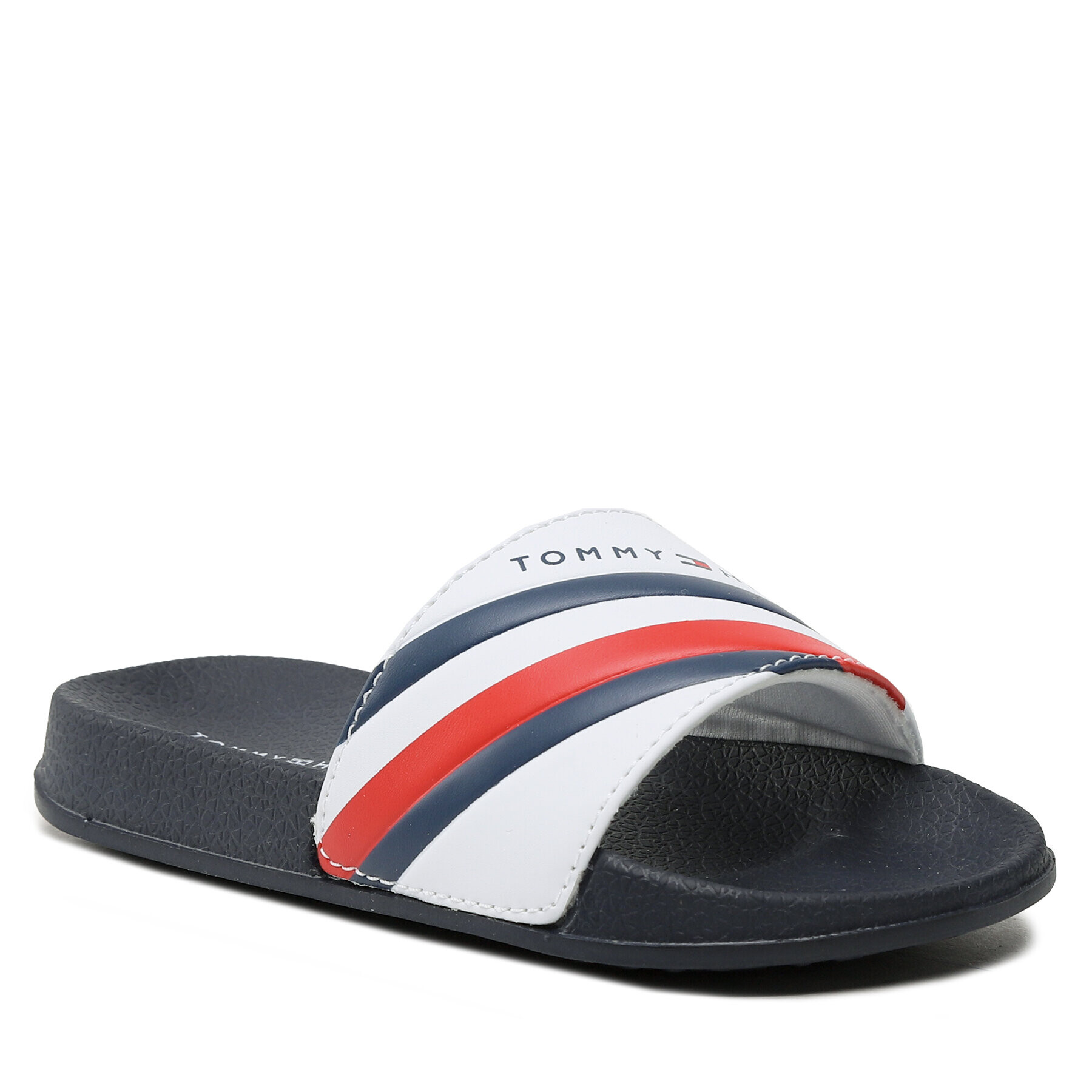 Tommy Hilfiger Чехли Stripes Pool Slide T3B0-32932-1172 M Бял - Pepit.bg