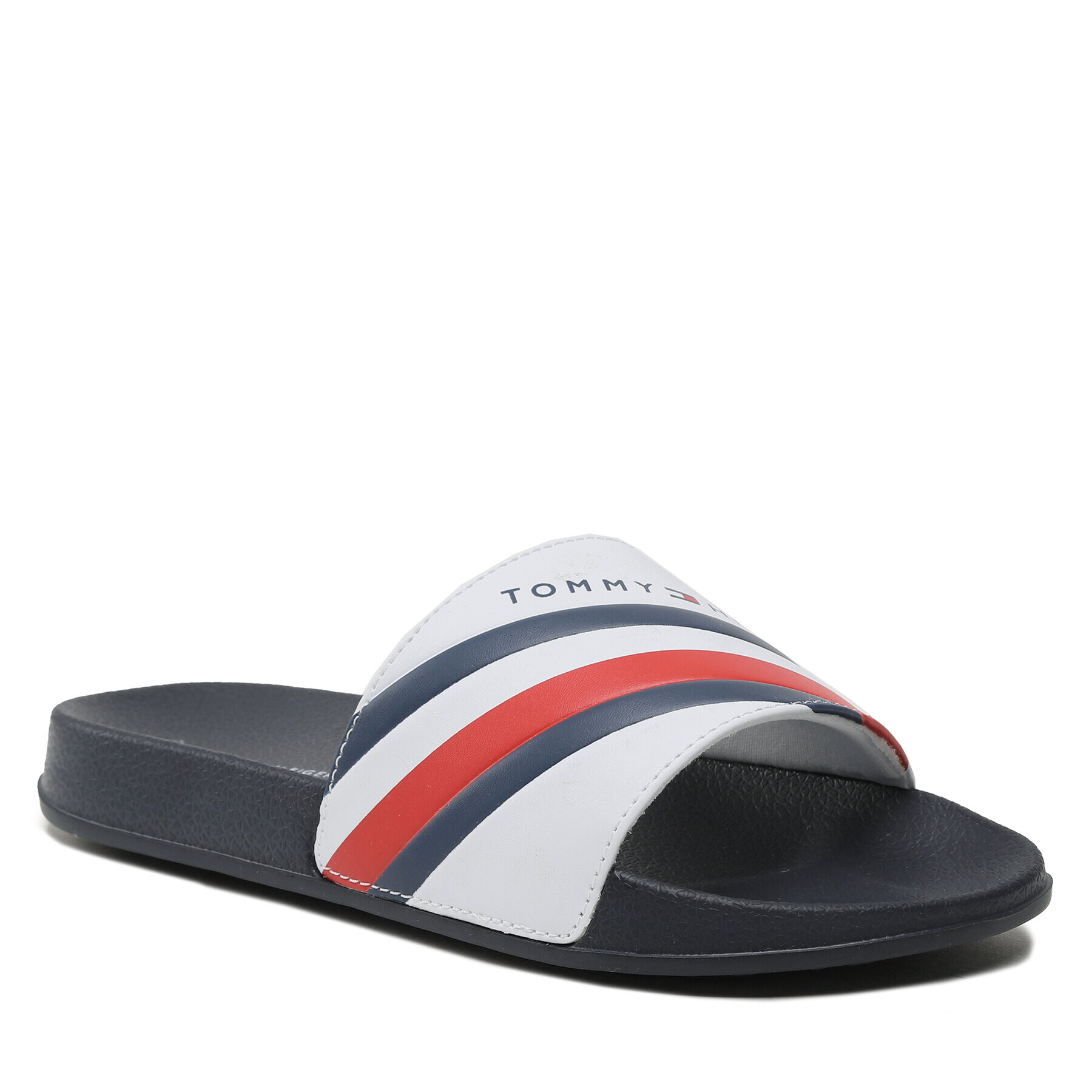 Tommy Hilfiger Чехли Stripes Pool Slide T3B0-32932-1172 S Бял - Pepit.bg