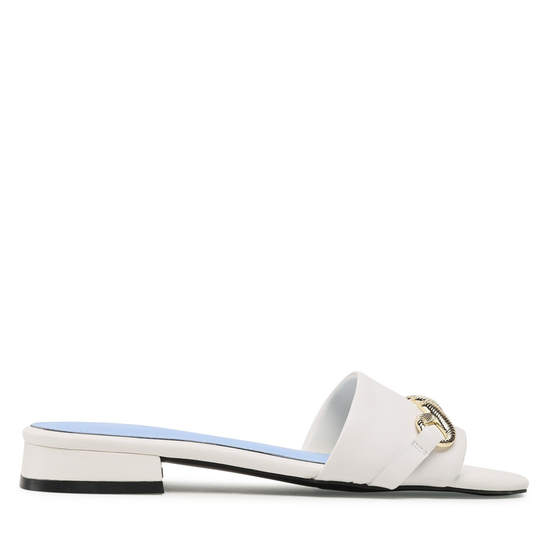 Tommy Hilfiger Чехли Th Chain Feminine Flat Sandal FW0FW06993 Екрю - Pepit.bg