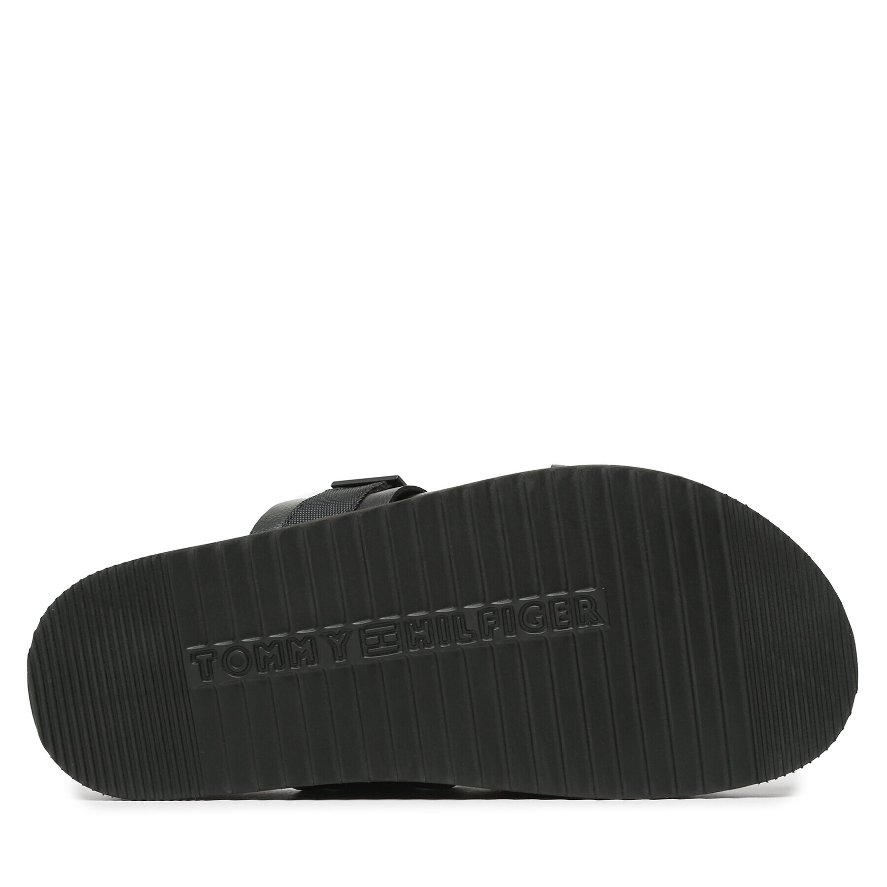 Tommy Hilfiger Чехли Th Cleated Leather Sandal FM0FM04458 Черен - Pepit.bg