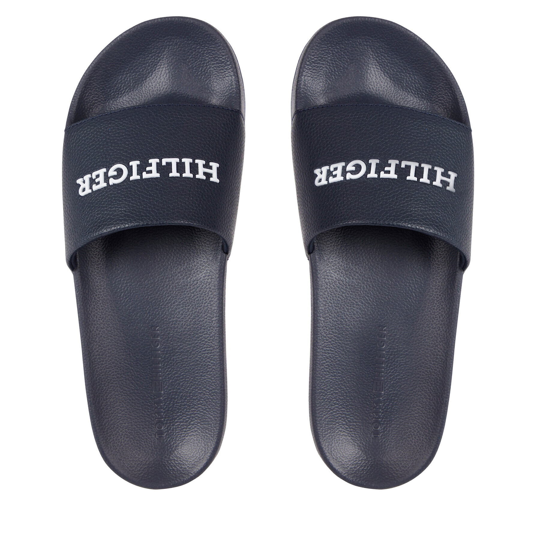 Tommy Hilfiger Чехли Th Embossed Pool Slide FM0FM04869 Син - Pepit.bg