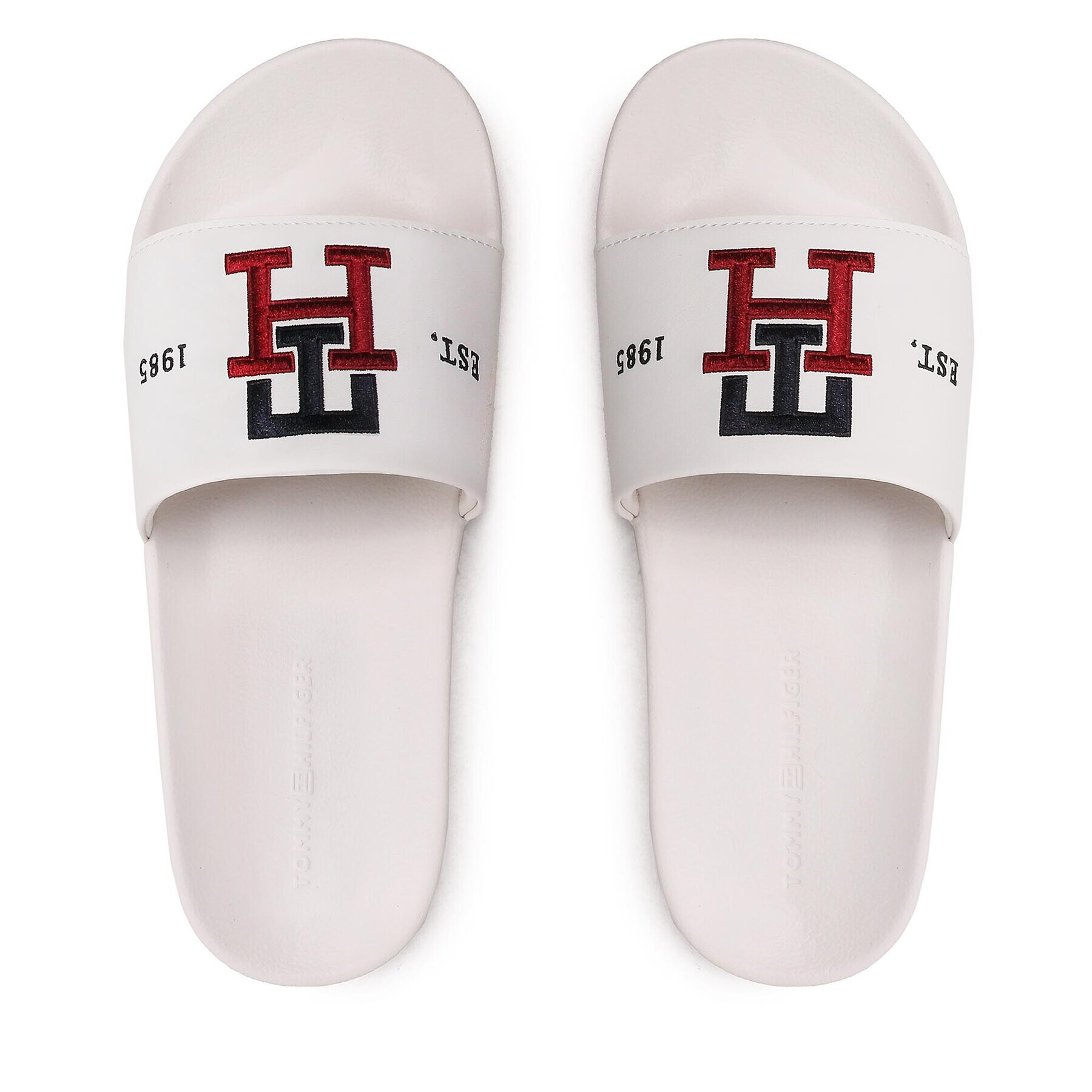 Tommy Hilfiger Чехли Th Embroidery Pool Slide FM0FM04465 Бял - Pepit.bg