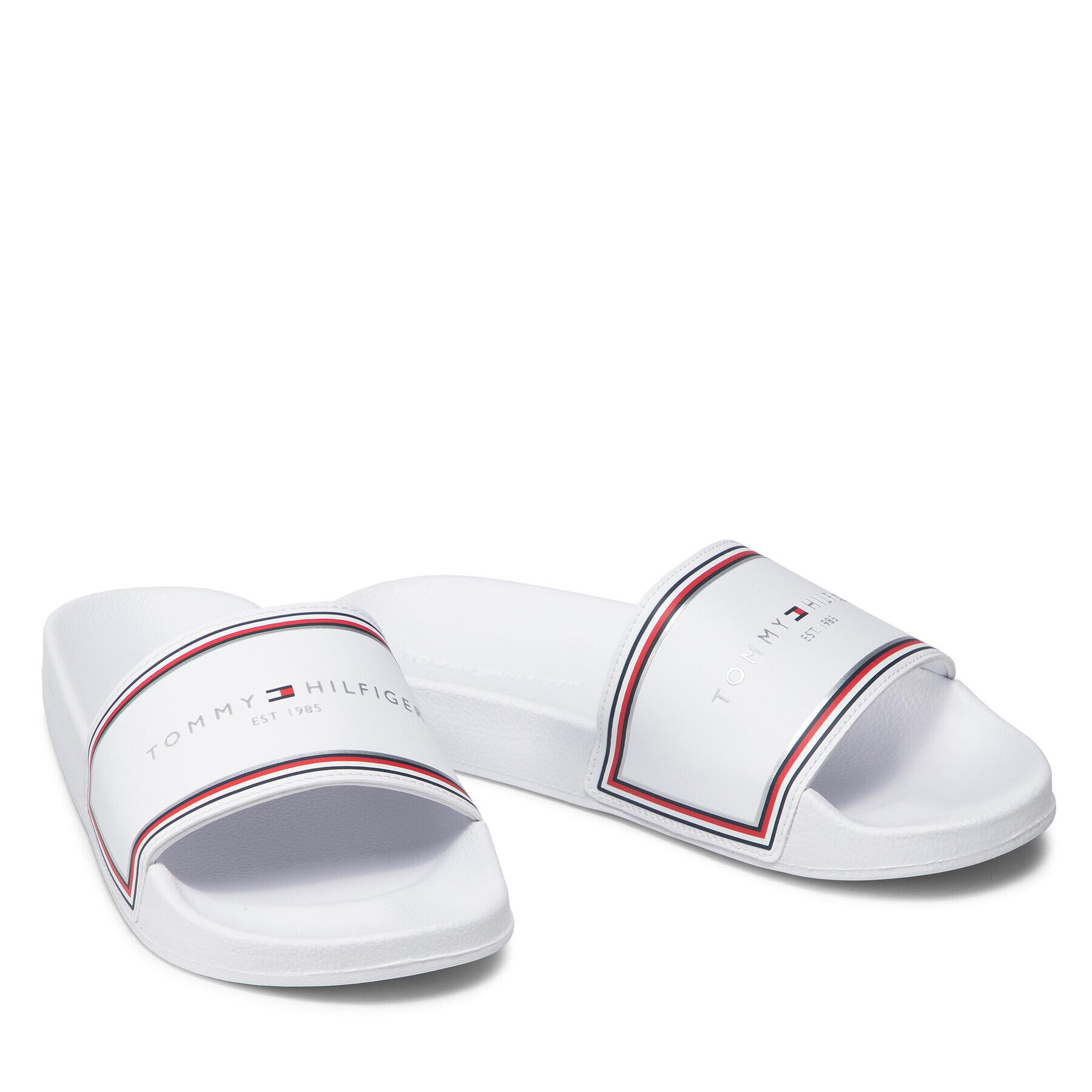 Tommy Hilfiger Чехли Th Essentials Pool Slide FW0FW05933 Бял - Pepit.bg