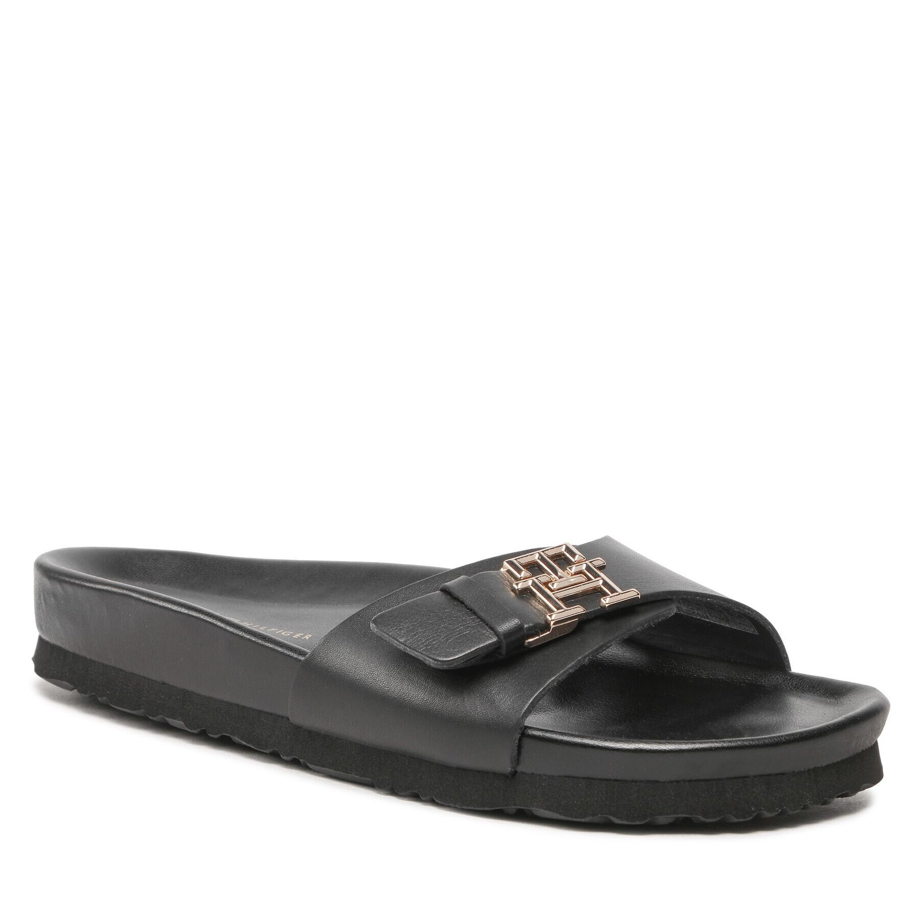 Tommy Hilfiger Чехли Th Mule Sandal FW0FW07134 Черен - Pepit.bg