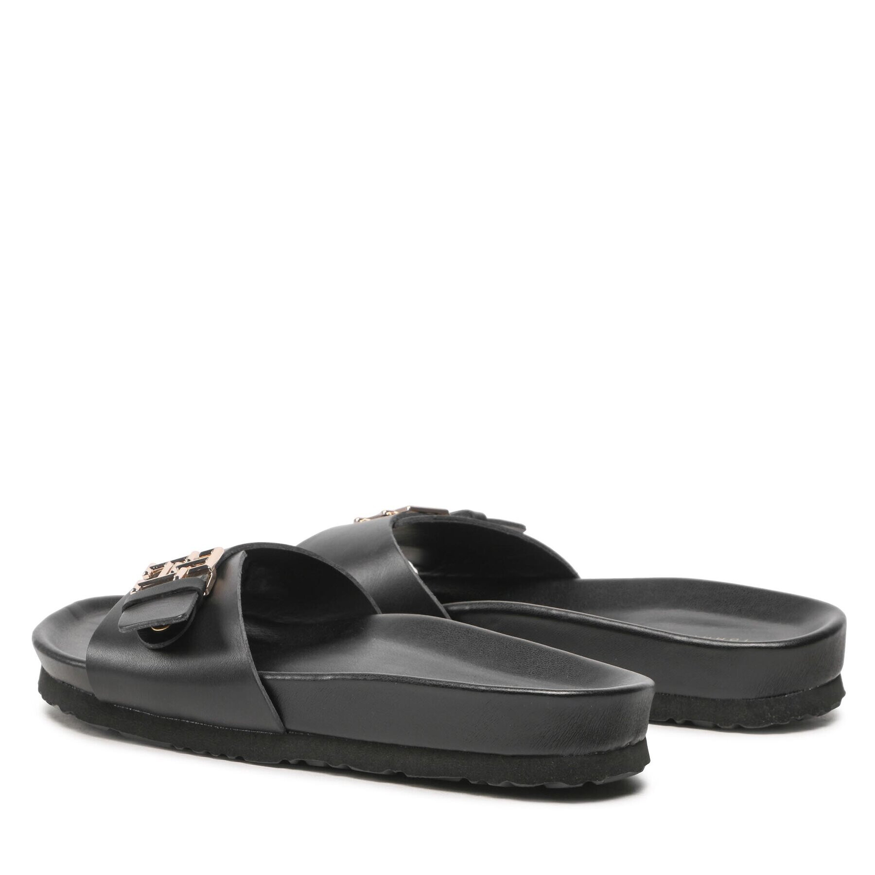 Tommy Hilfiger Чехли Th Mule Sandal FW0FW07134 Черен - Pepit.bg