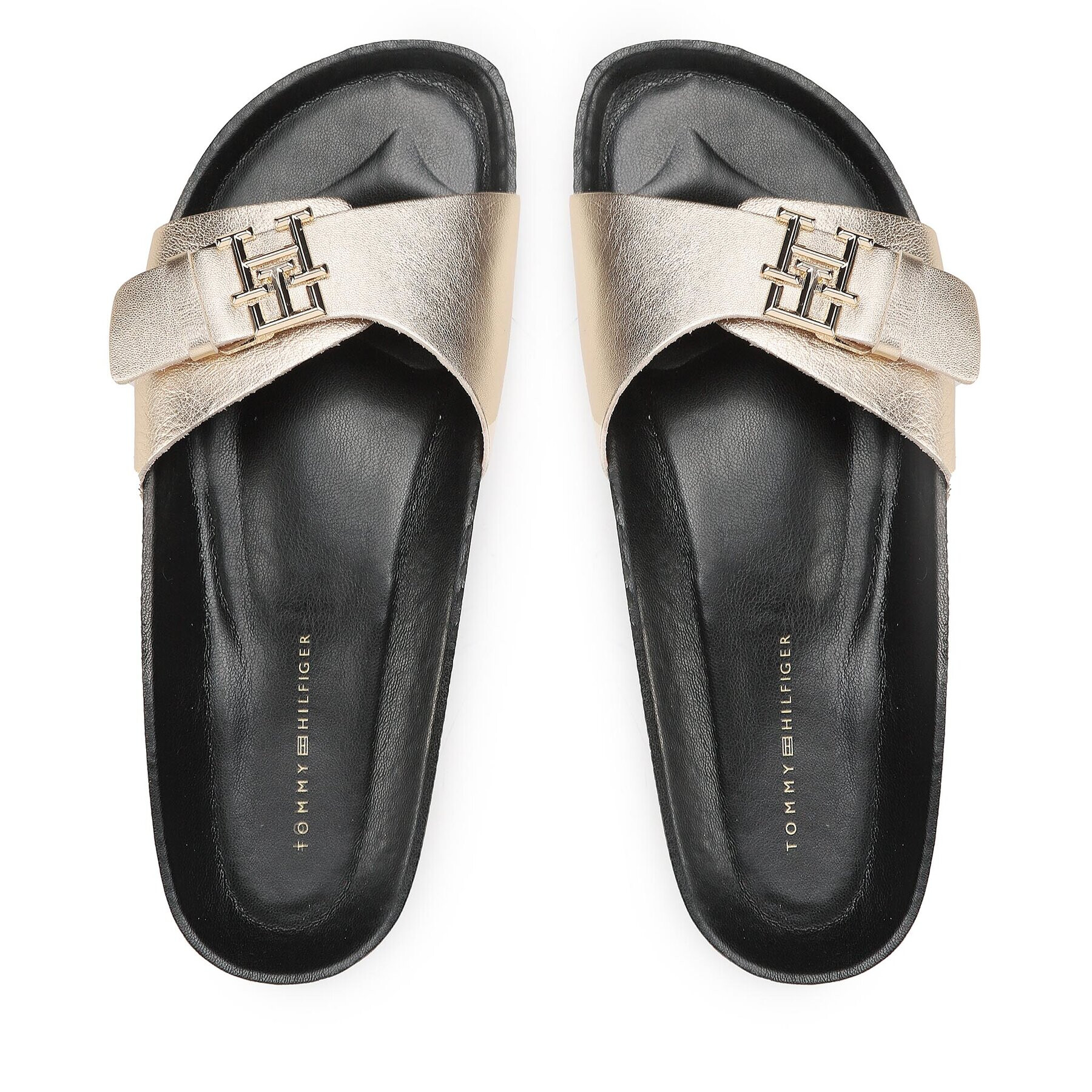 Tommy Hilfiger Чехли Th Mule Sandal Golden FW0FW07070 Златист - Pepit.bg