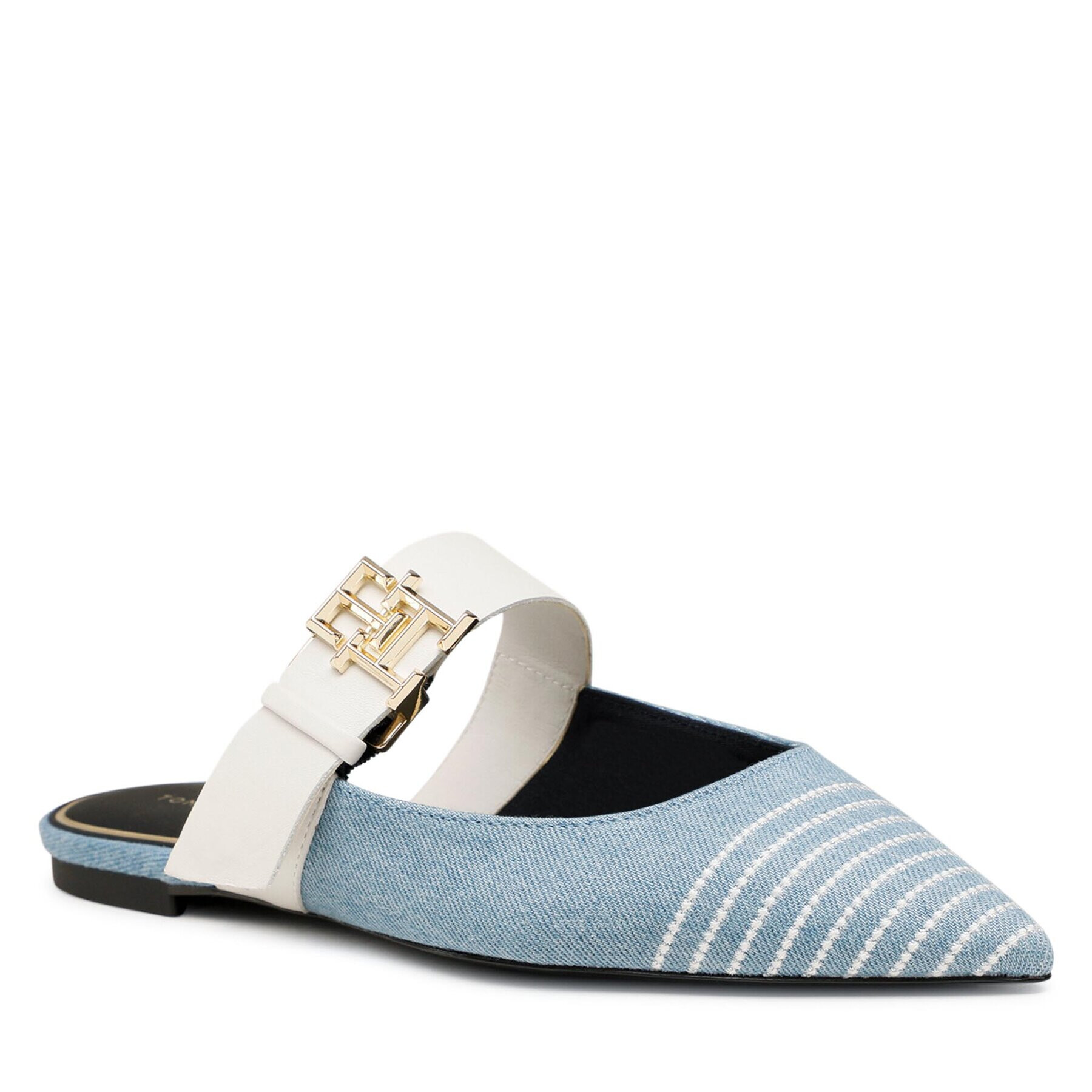 Tommy Hilfiger Чехли Th Pointy Feminine Mule Logo FW0FW07129 Син - Pepit.bg